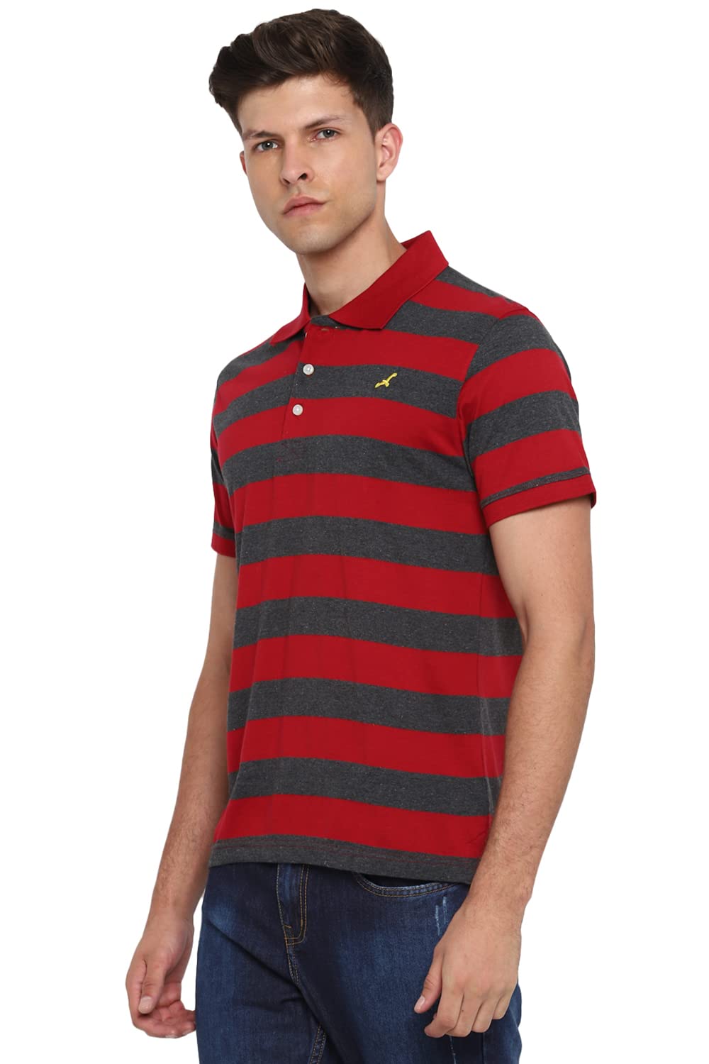 AMERICAN CREW Striped Polo T-Shirt for Men - Image 2