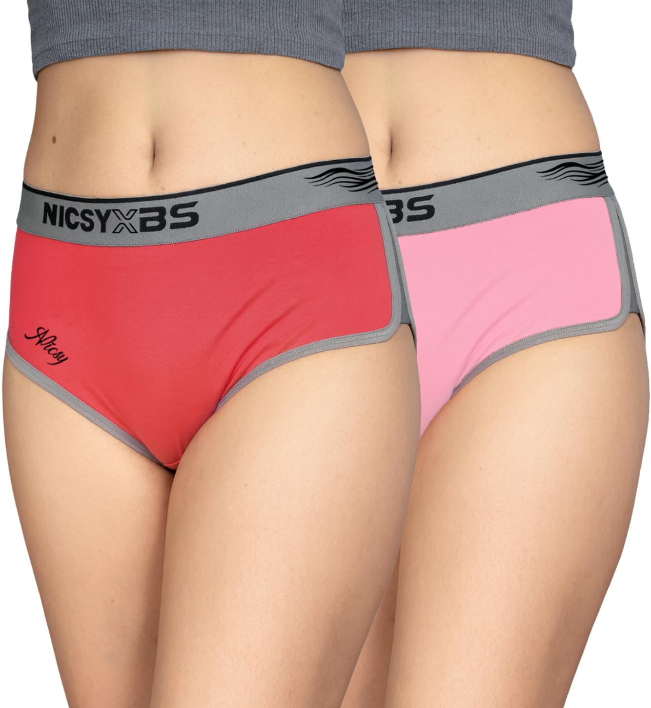 NICSY Women's High Waist Cotton Briefs