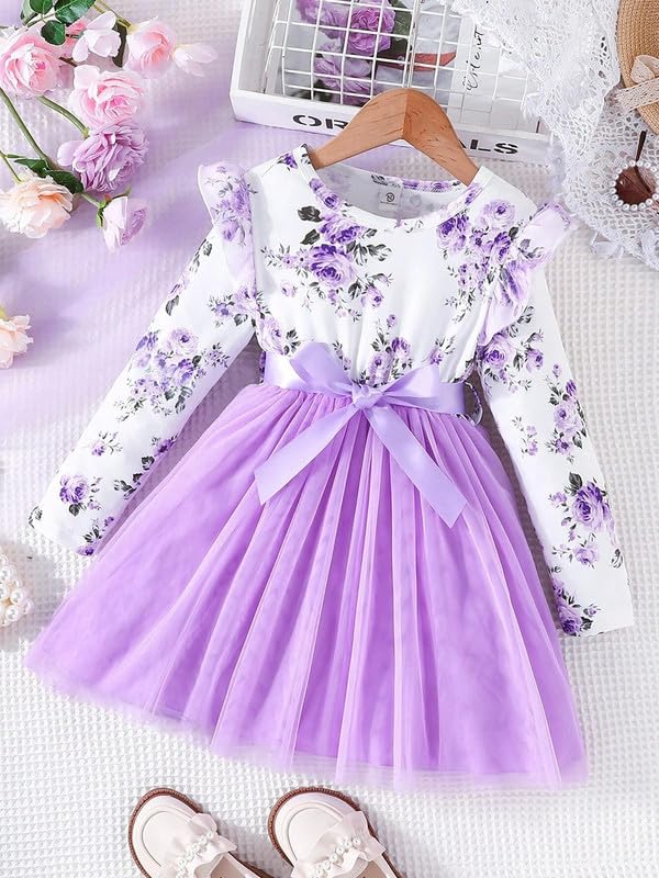 Niren Girls Modal Frock - Purple - Image 4
