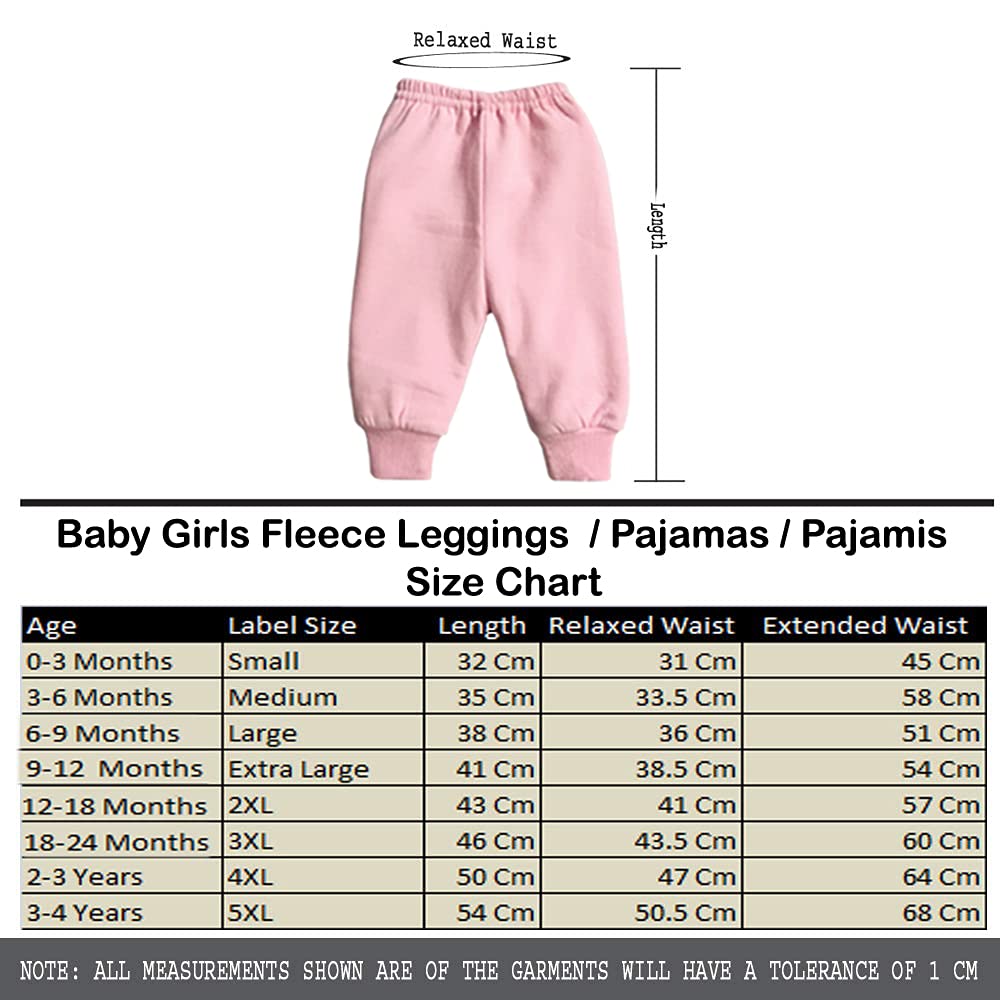 CLAP Baby Girls Multicolor Fleece Pajamas - Image 2