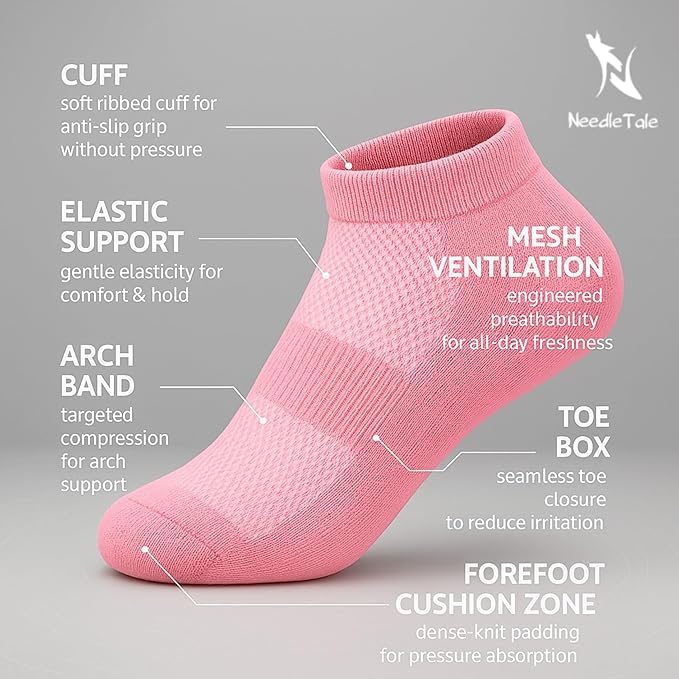 NeedleTale Socks for Women - Black Navy Blue - Image 3