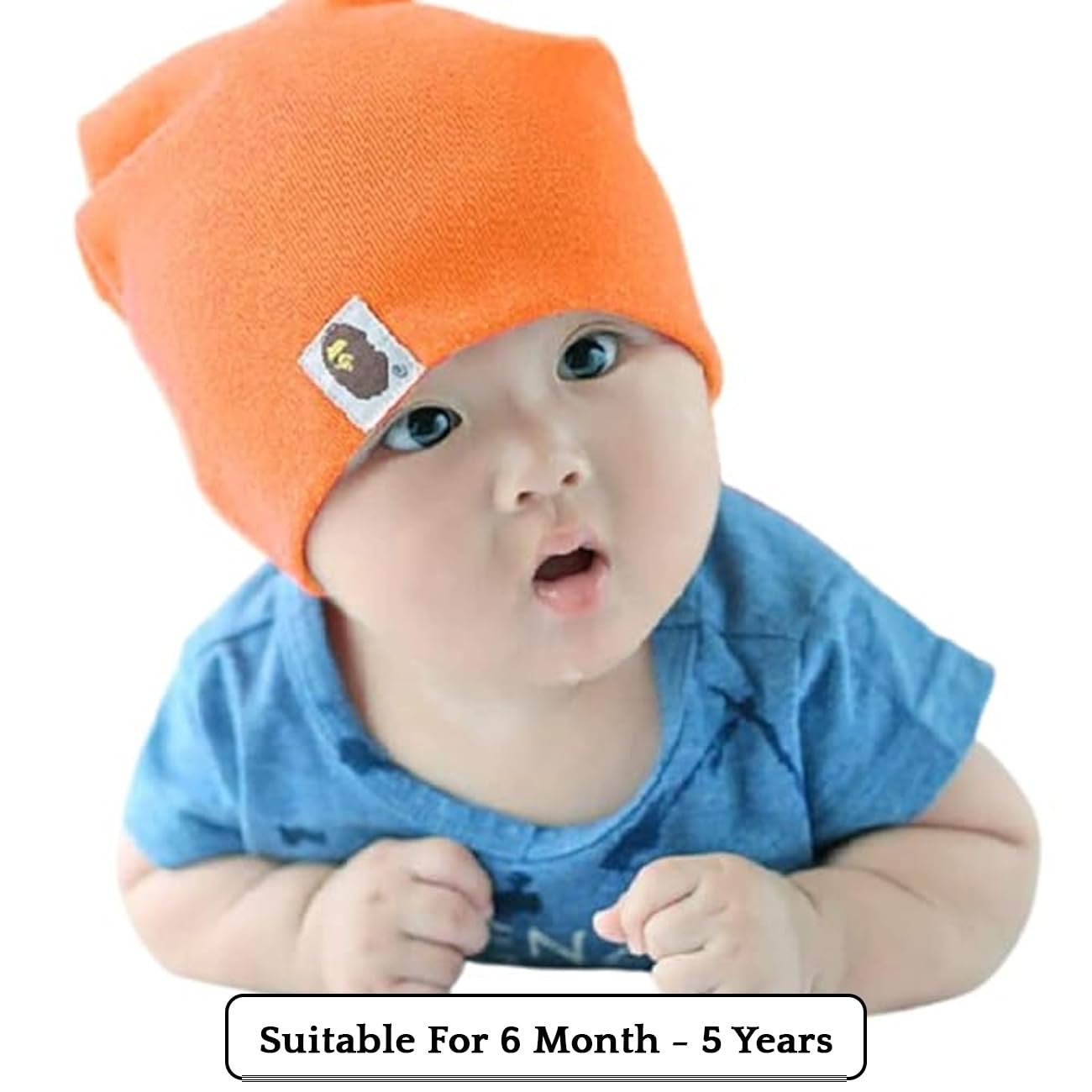 SYGA Unisex Baby Beanie Cap - Orange - Image 5