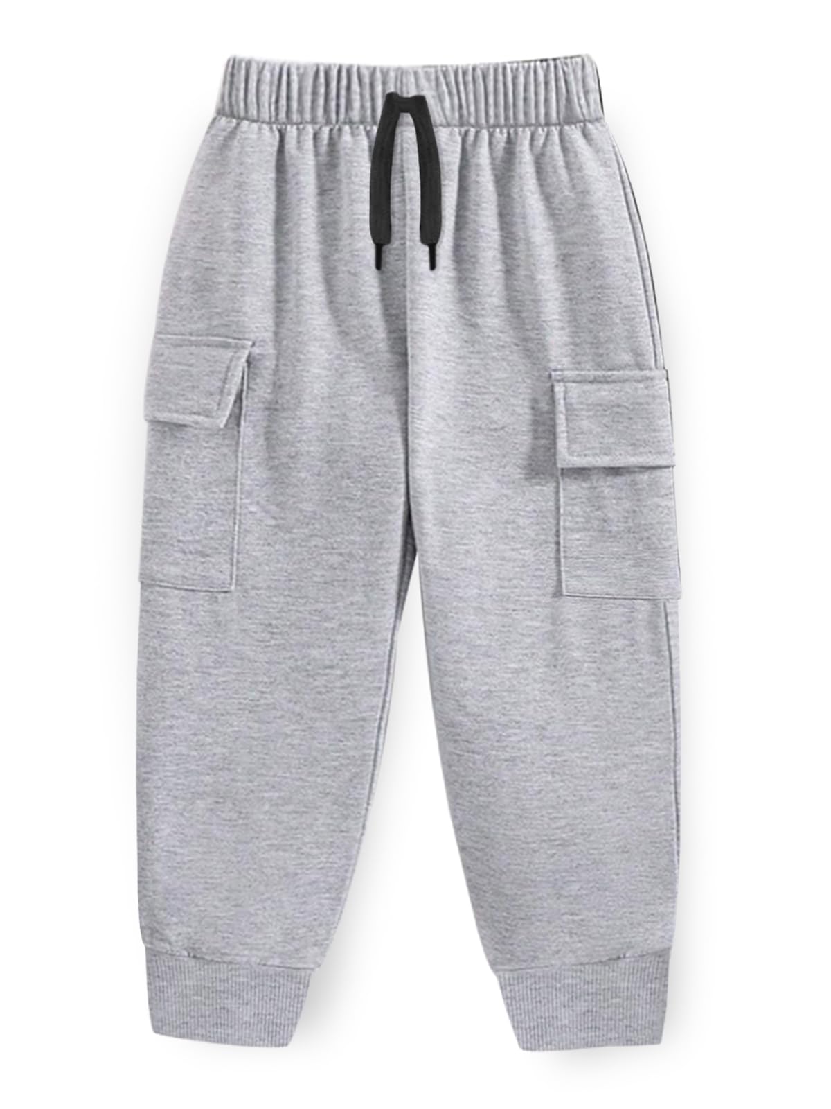 Trampoline Kids Cotton Cargo Joggers for Boys & Girls - Solid Colors - Image 5