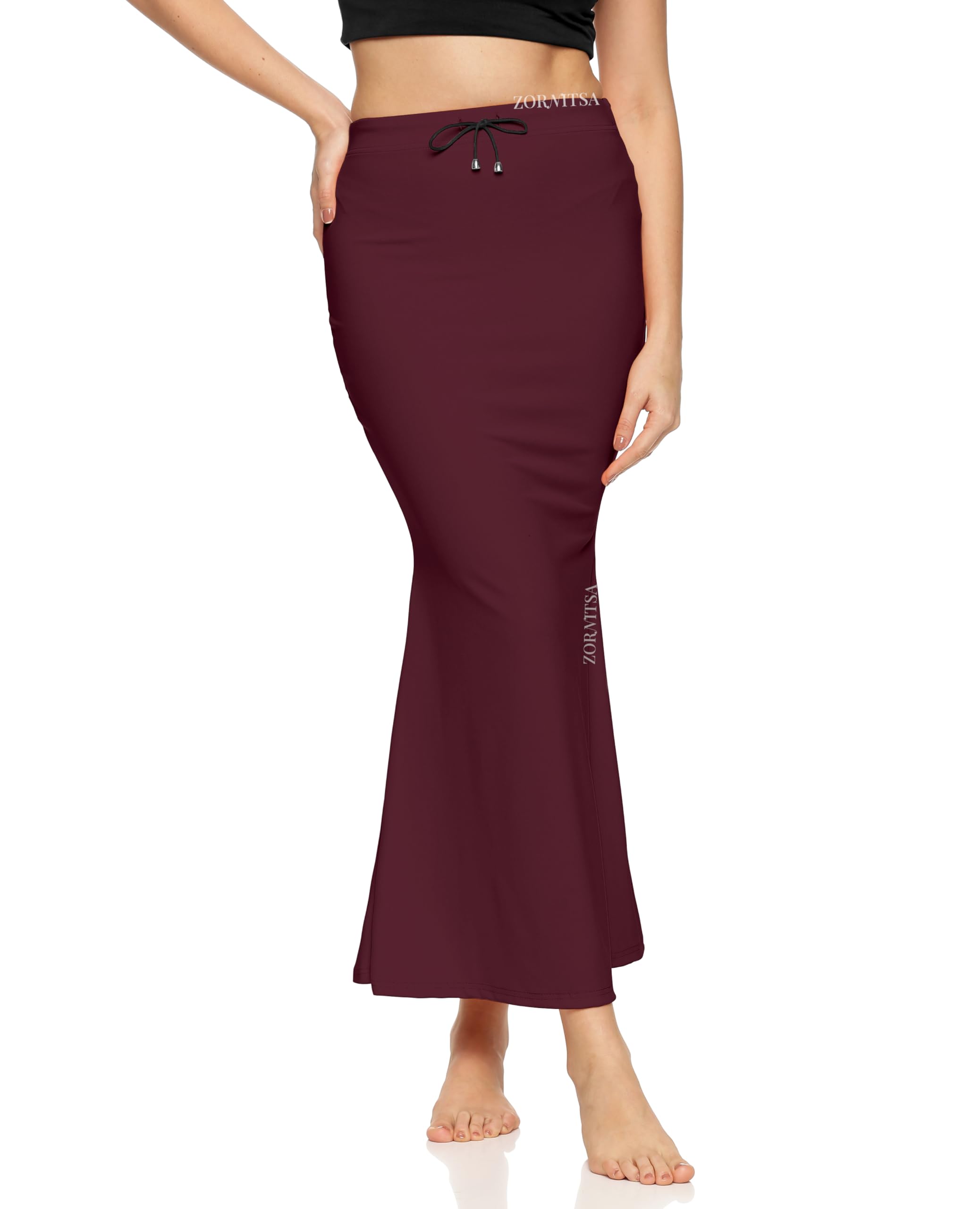 ZORNITSA Saree Shapewear Petticoat for Women - Wine