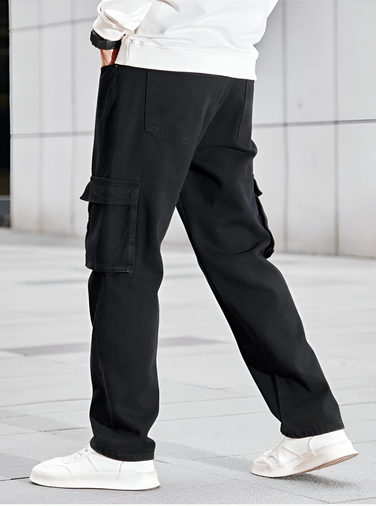 Ben Martin Men's Black Cargo Jeans - Image 5