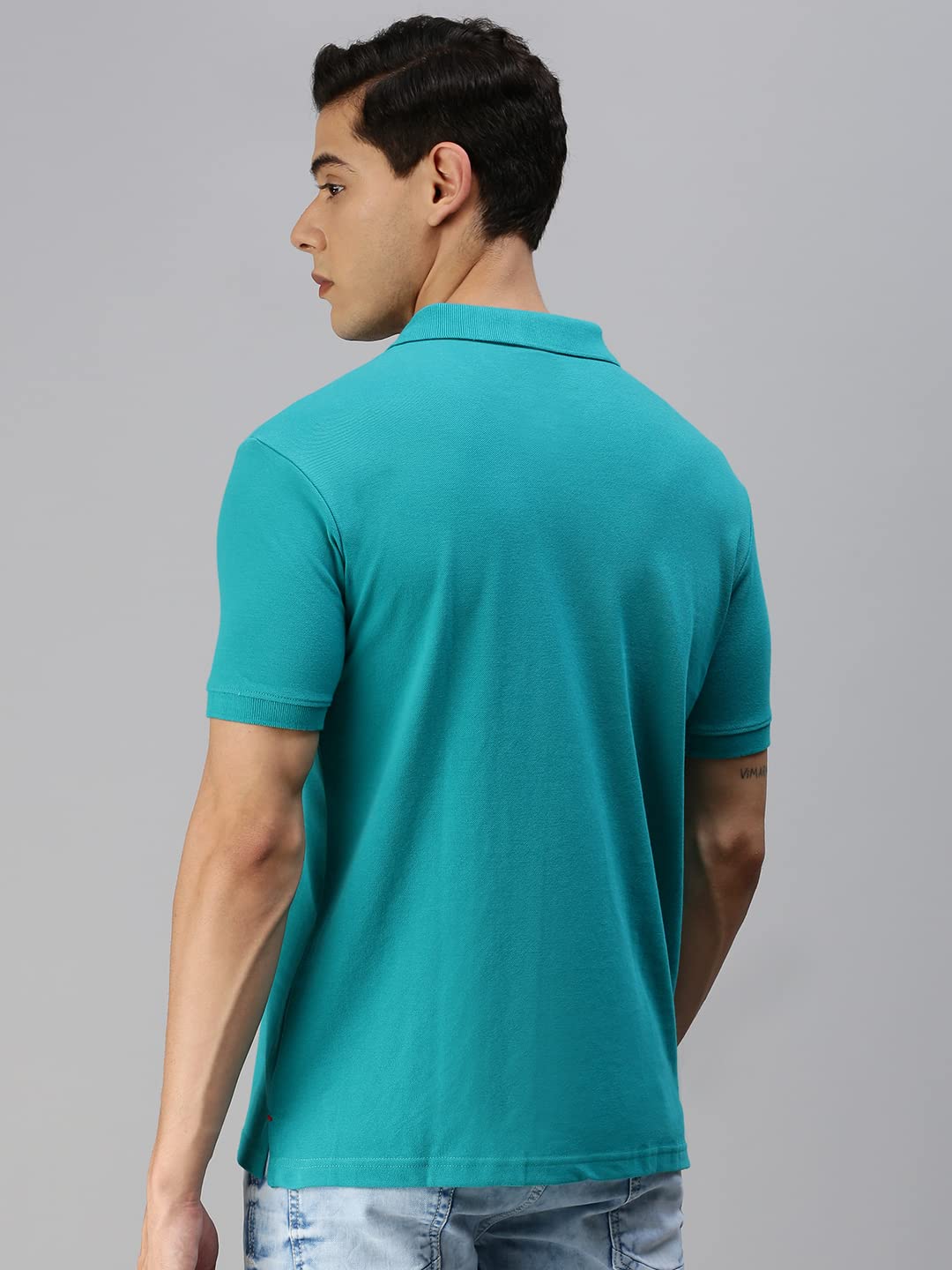 ONN Men's Sea Green Polo Shirt - Image 4