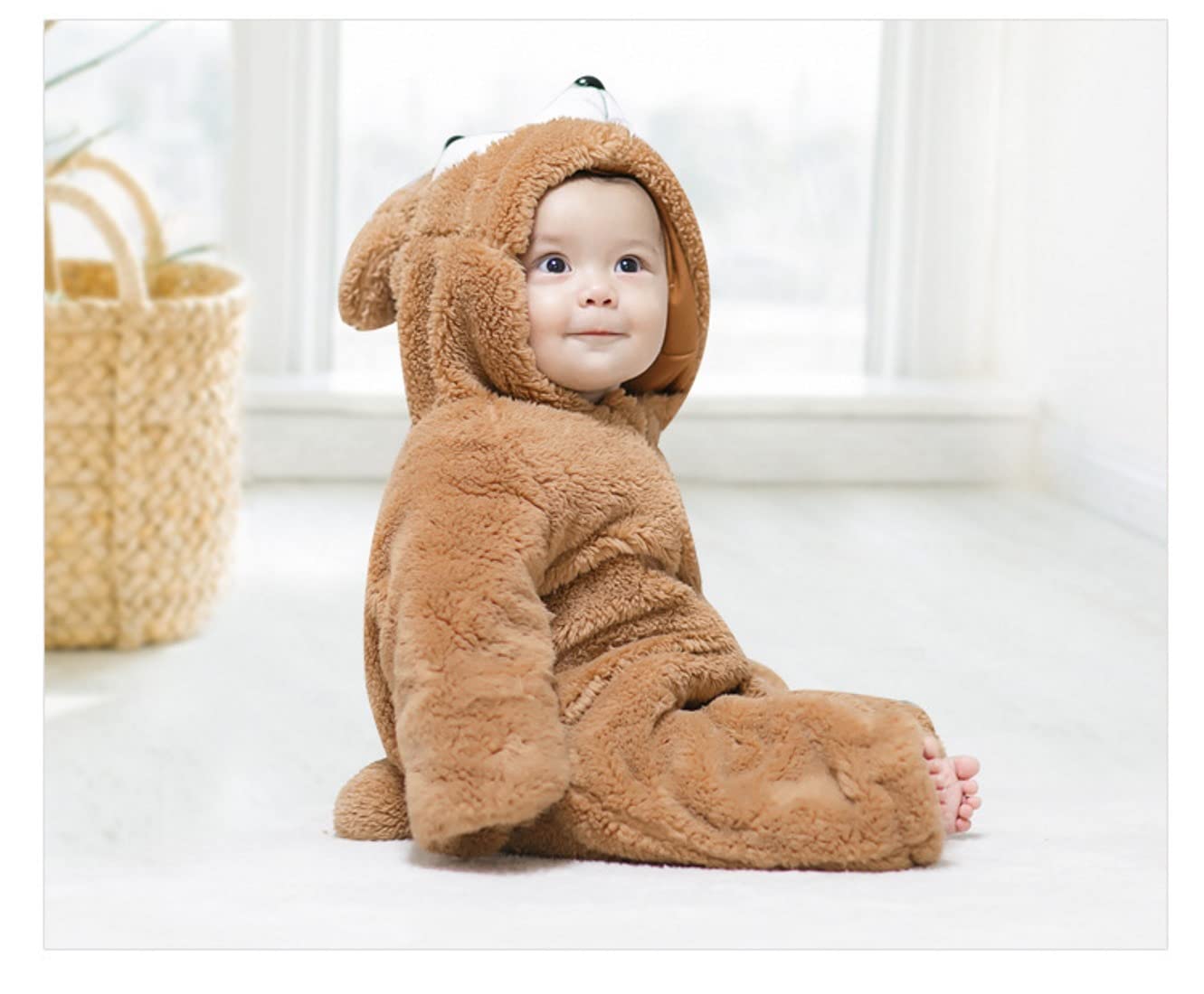 BRANDONN Unisex Baby Panda Flannel Jumpsuit - Image 2