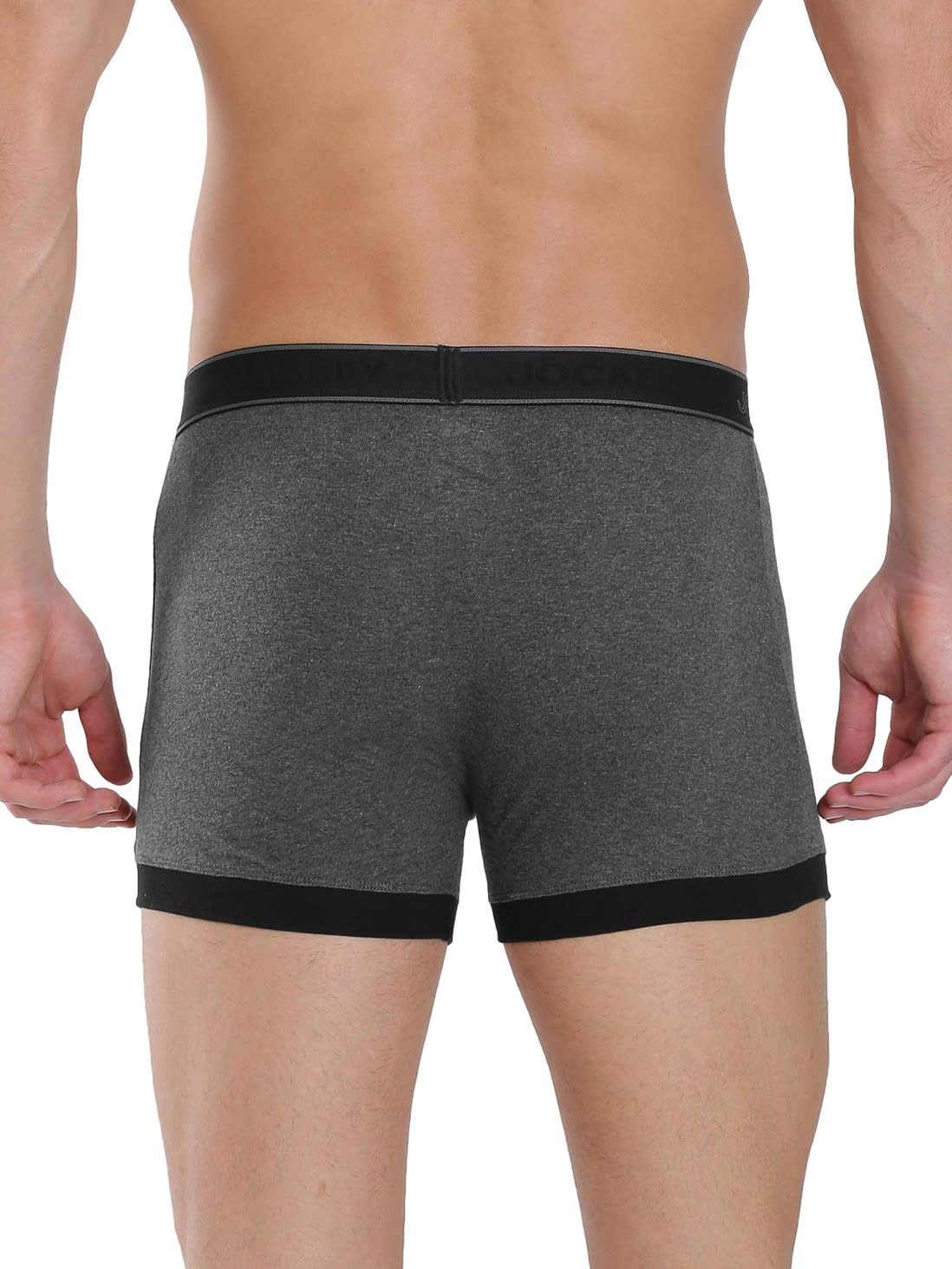 Jockey Men's Boxer Briefs - Charcoal & Black - Image 4