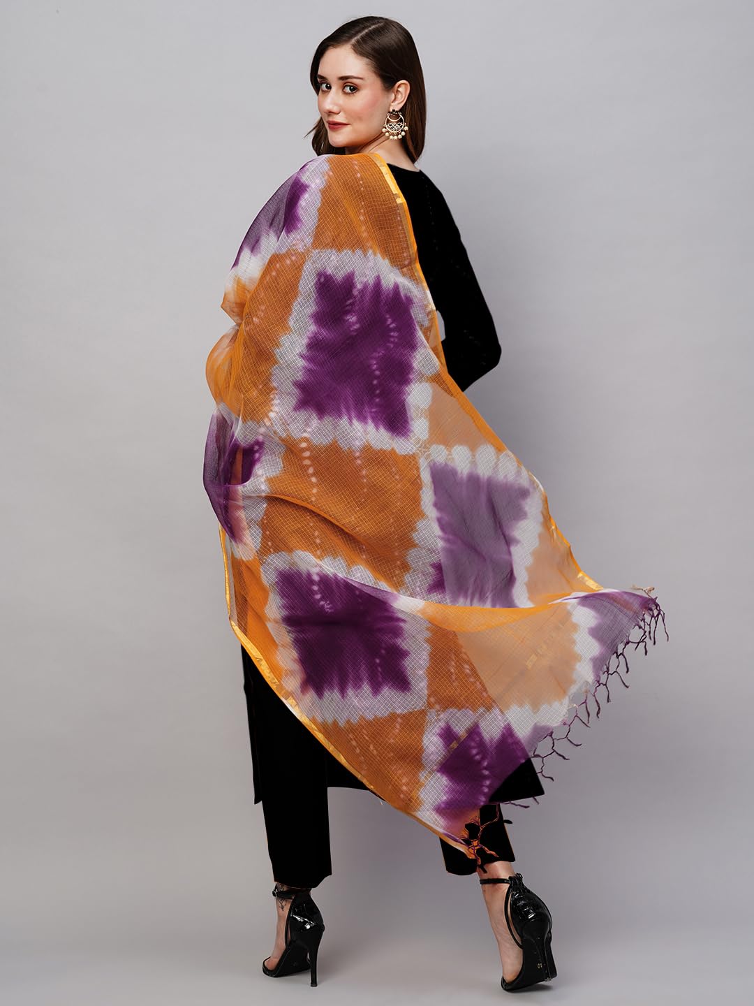 ANNI Rayon Viscose Kurta with Pant & Dupatta - Black - Image 2