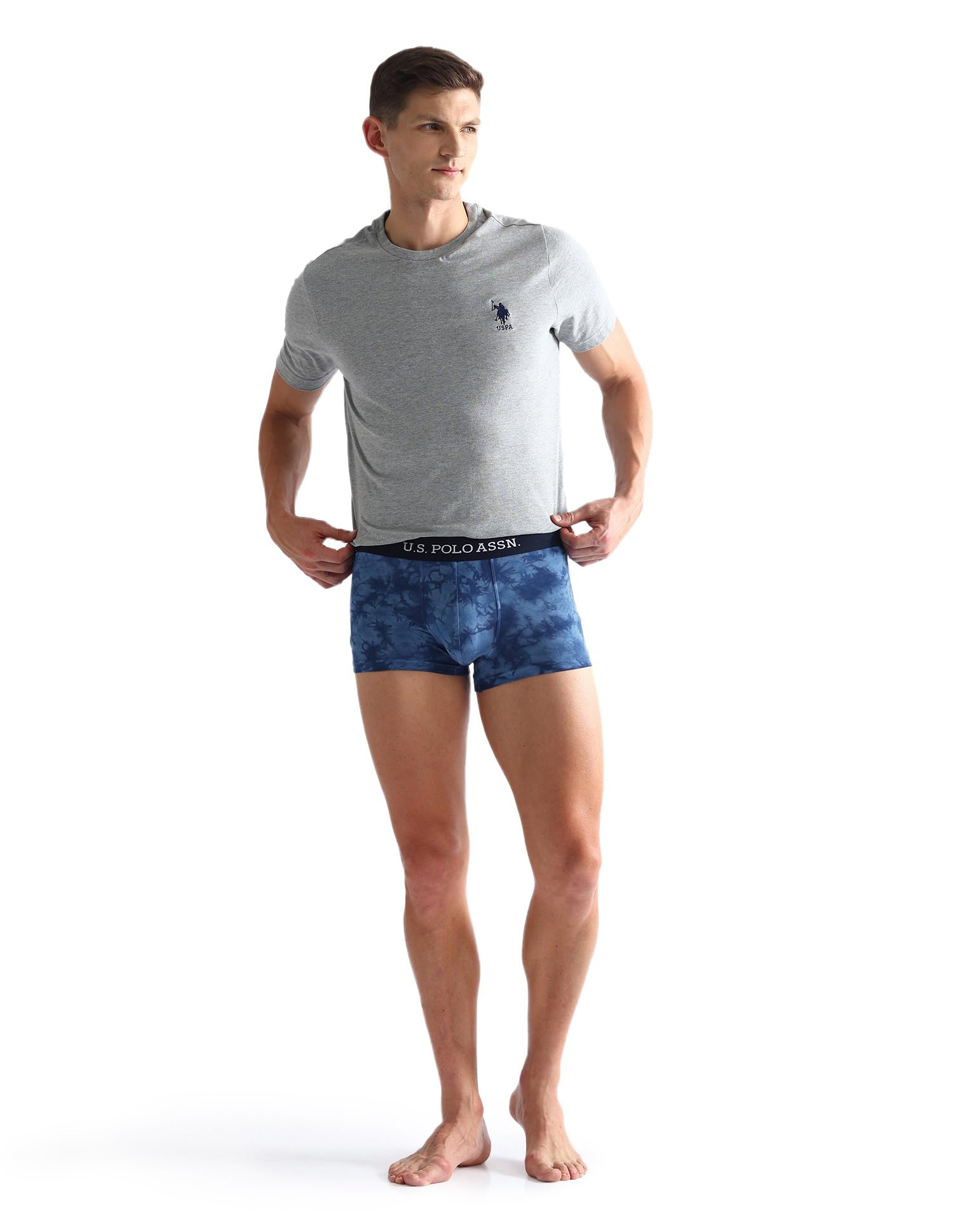 U.S. POLO ASSN. Men Cotton Stretch Antibacterial Trunks - Navy - Image 5