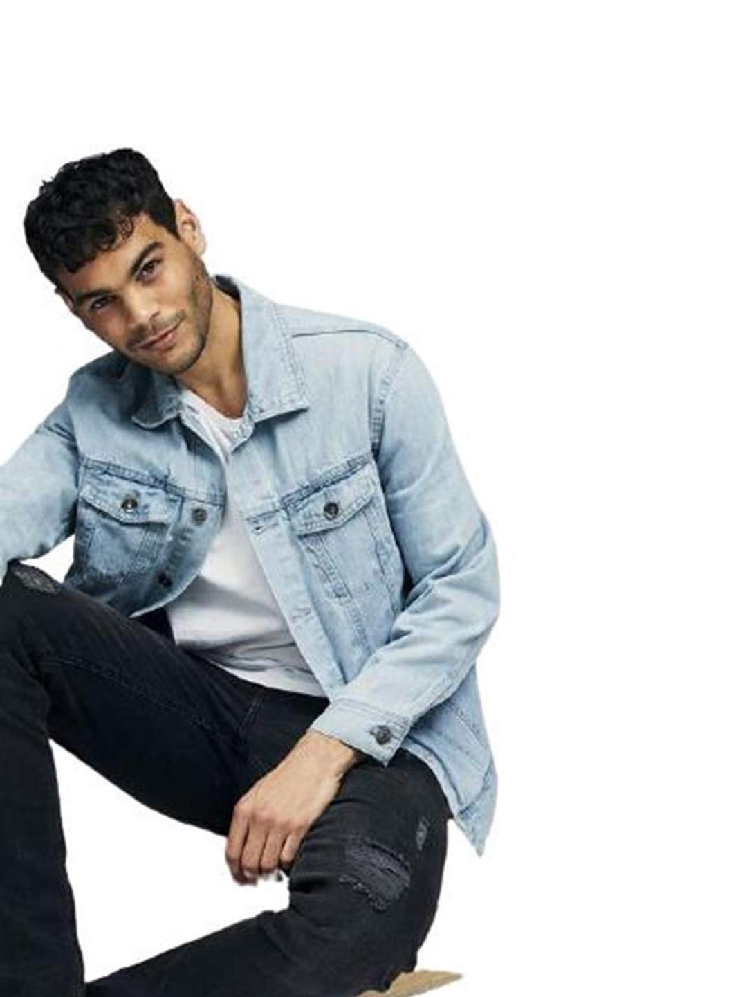 KOTTY Men Light Blue Denim Jacket - Image 2