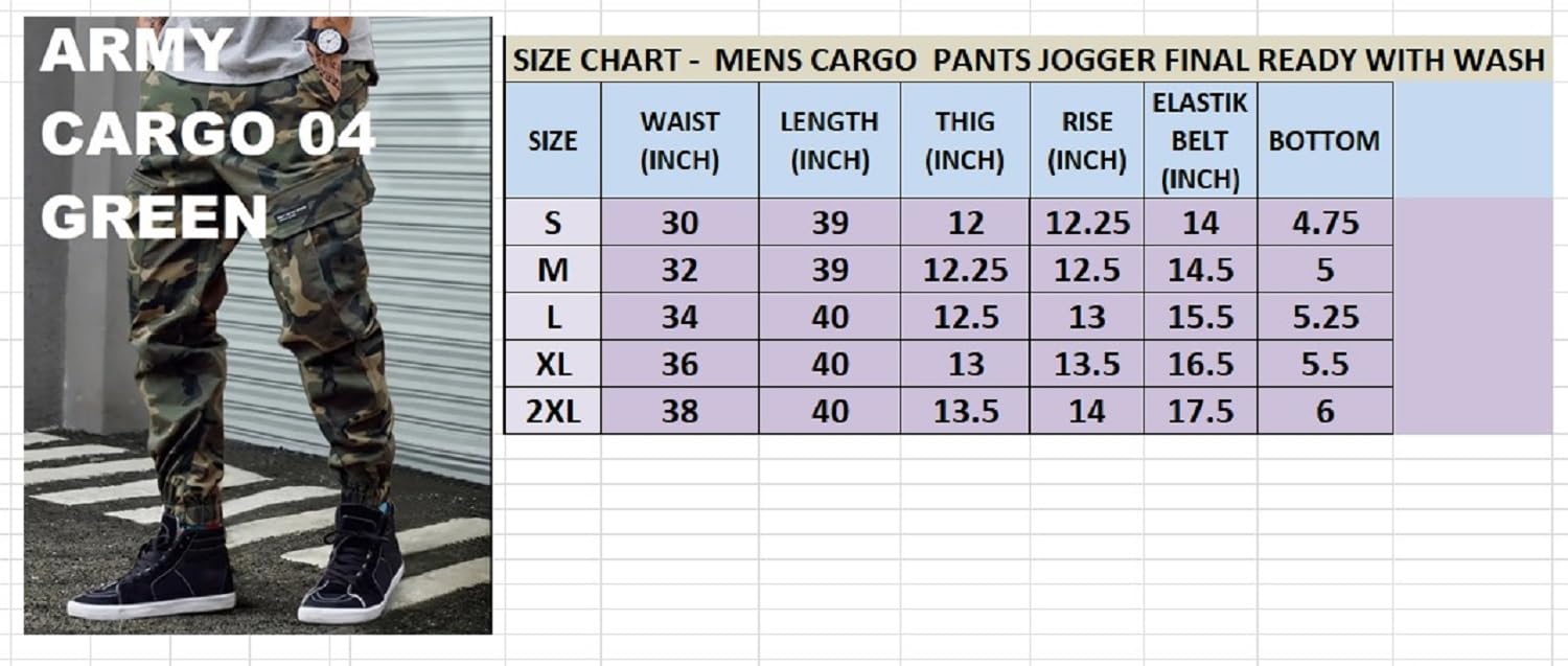 Lymio Men's Camouflage Cargo Jogger Pants - Grey Camo - Image 5