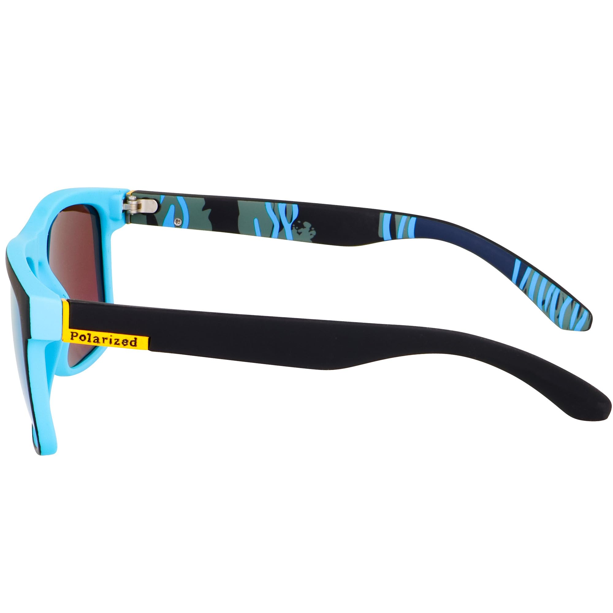 Dervin Retro Square Polarized Sunglasses - Blue - Image 3