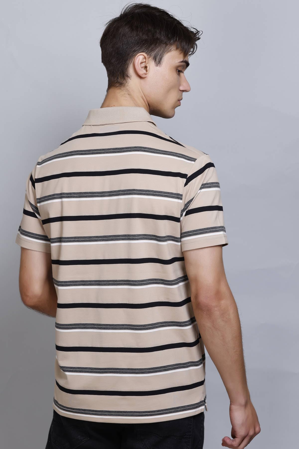 GODFREY Cotton Short Sleeves Collar T-Shirt for Men - Image 3