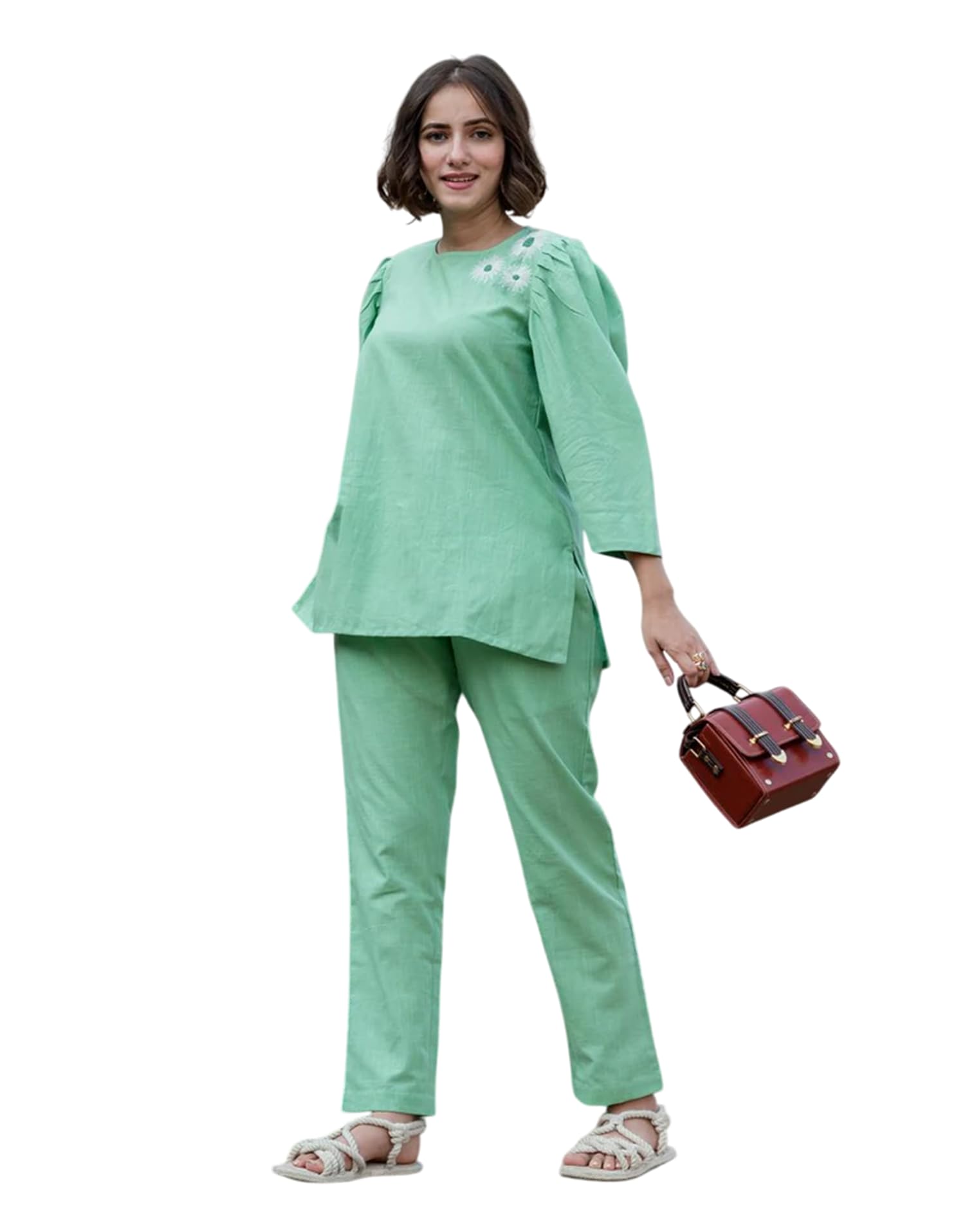 FABNEX Printed Cotton Blend Co Ord Set for Women