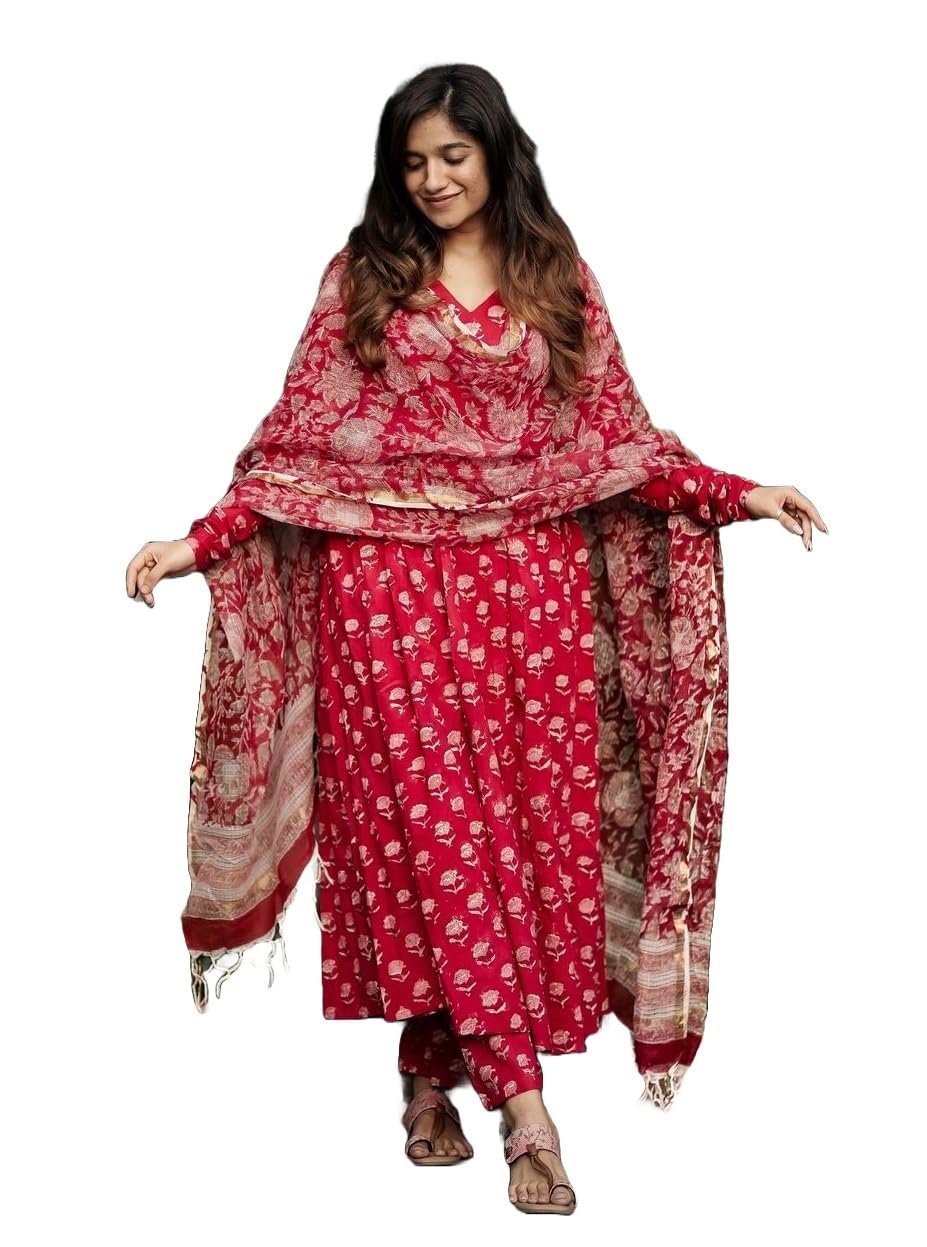 KLOSIA Women Printed Anarkali Kurta Set