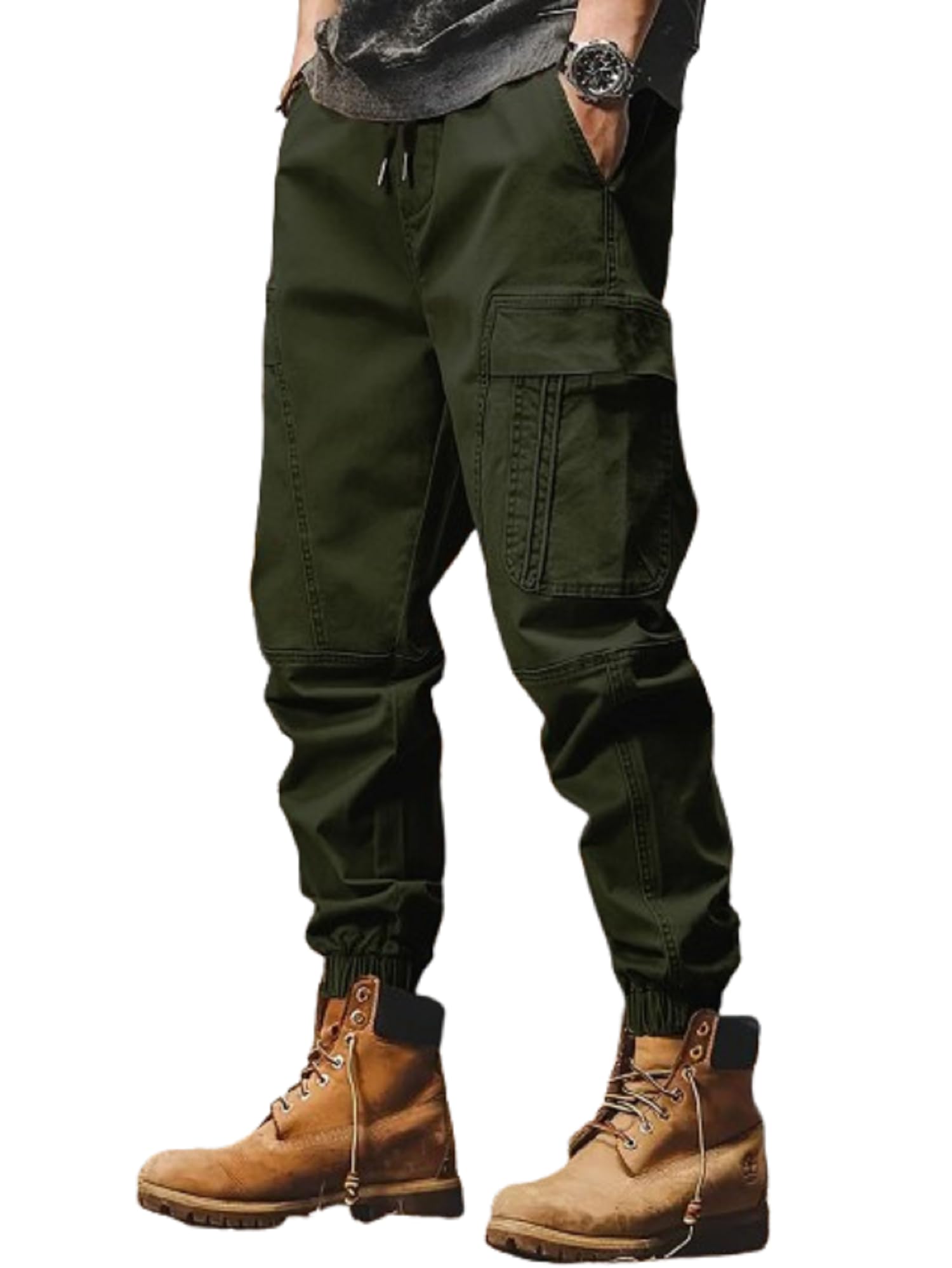 Lymio Men Cargo Pants - Green