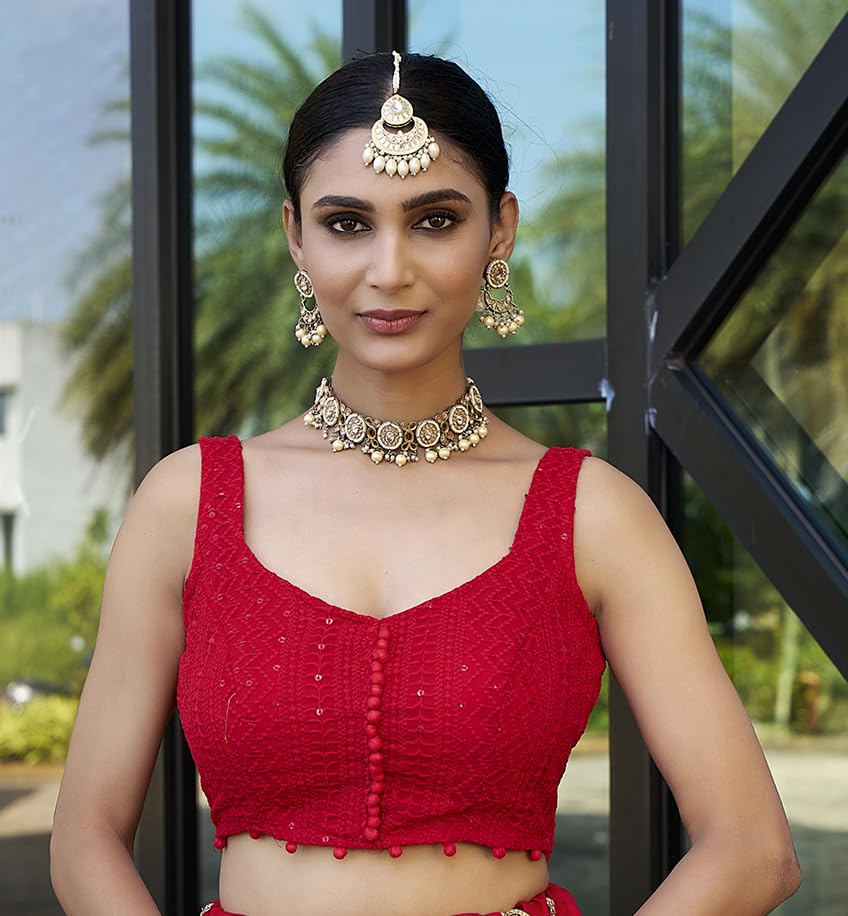 Vihu Georgette Floral Sleeveless Blouse - Image 5