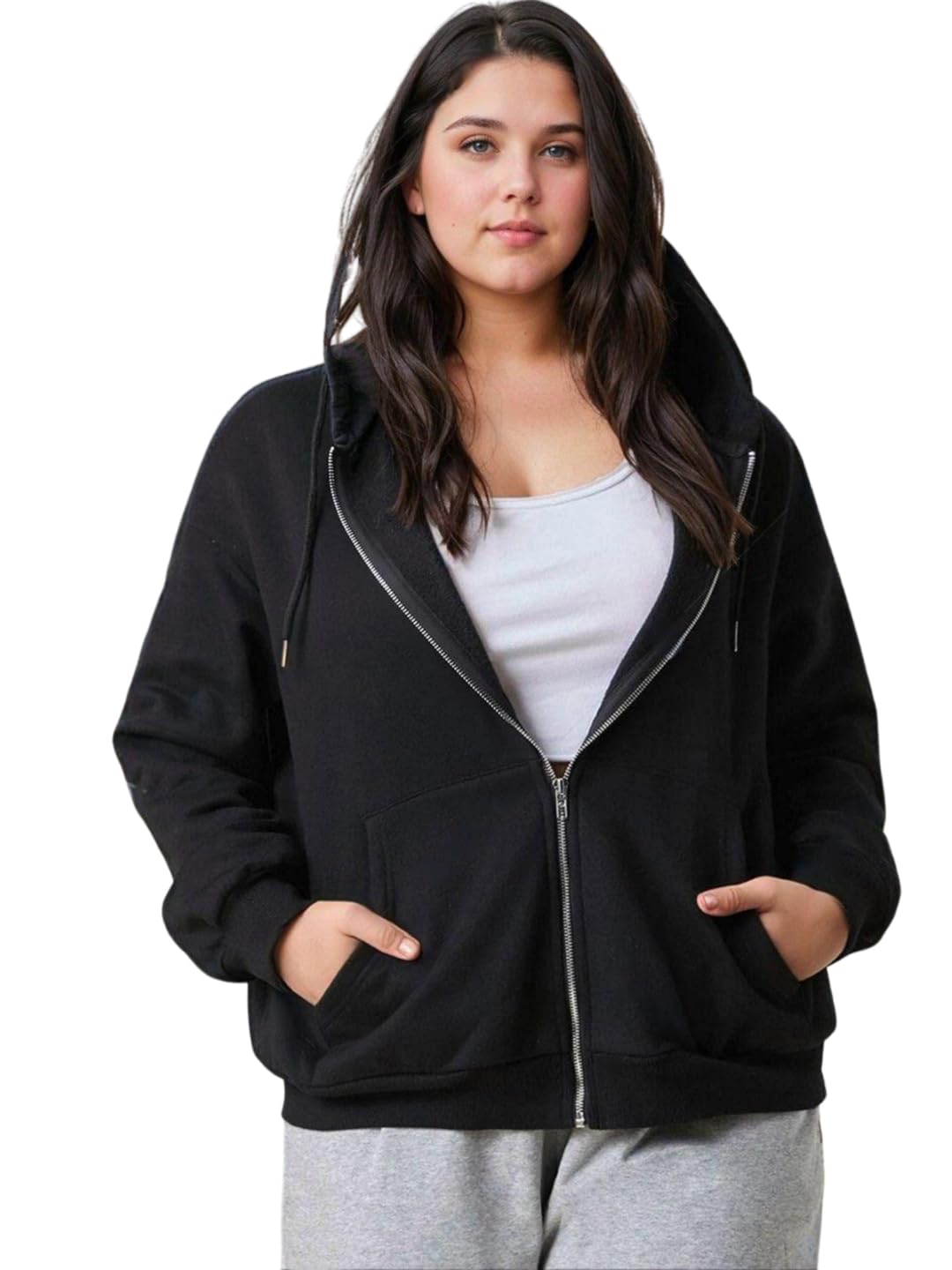 KOTTY Women's Casual Hoodie Sweatshirt - Black