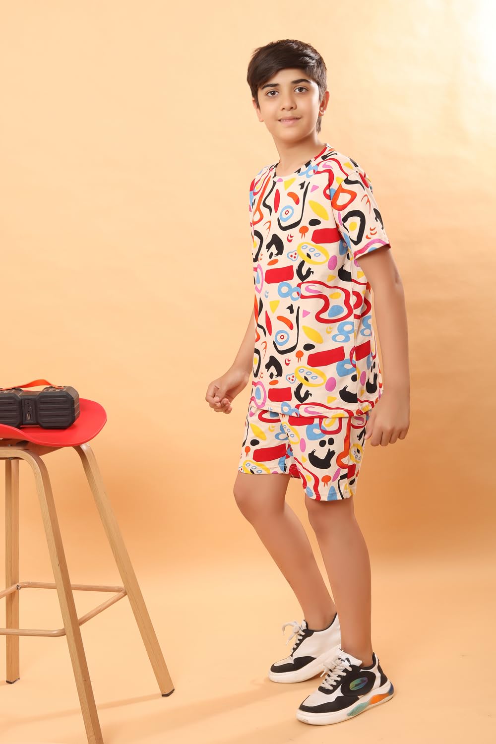 Ninos Dreams Boys Cotton Coord Set - Dinosaur Print - Image 3