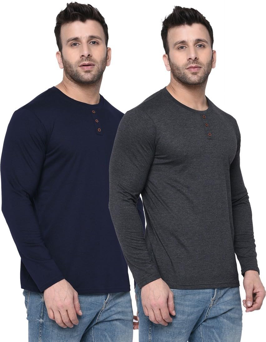 London Hills Men Cotton T-Shirt - Blue - Image 4