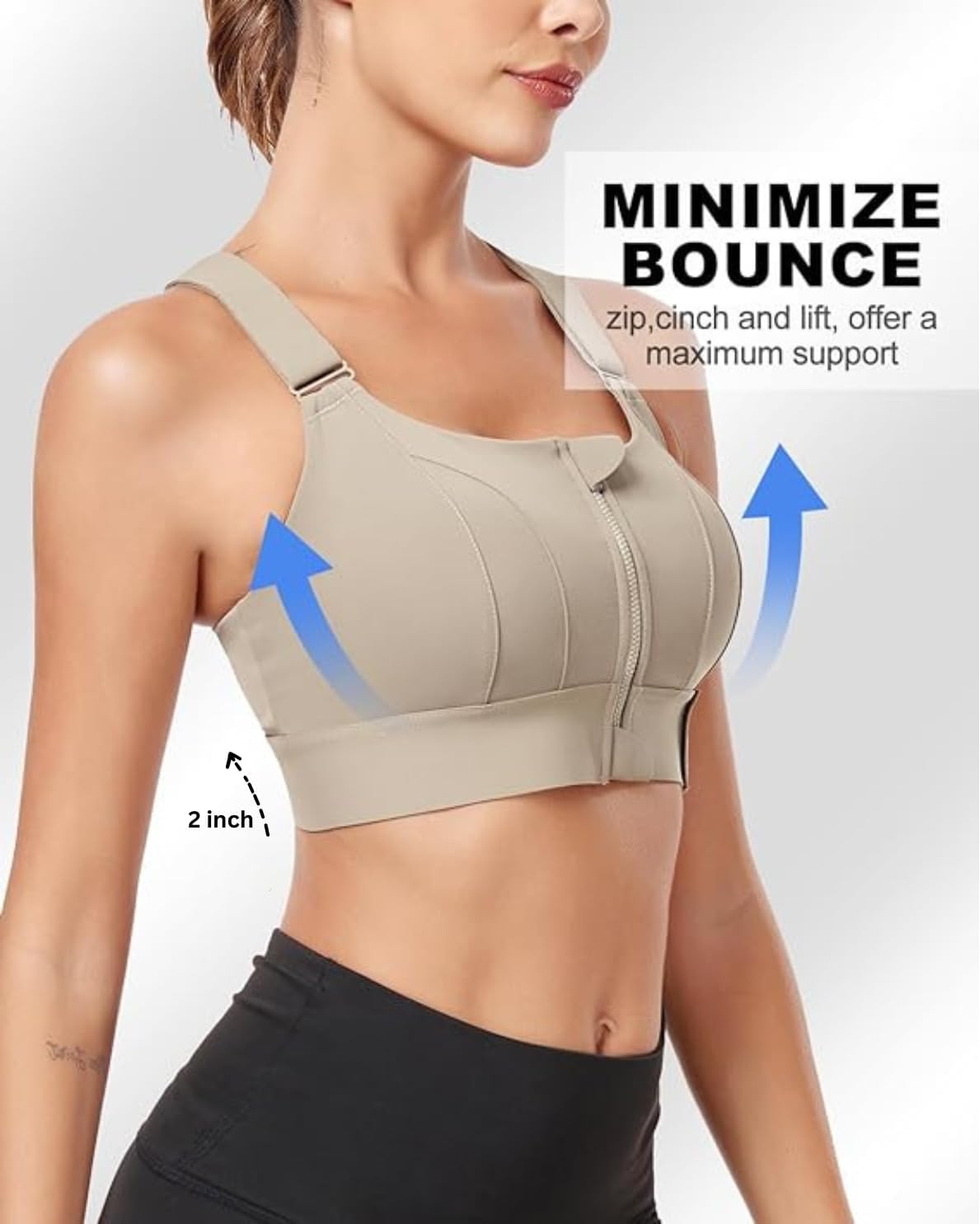 GLAMORAS Women Wirefree Gym Bra - Image 4