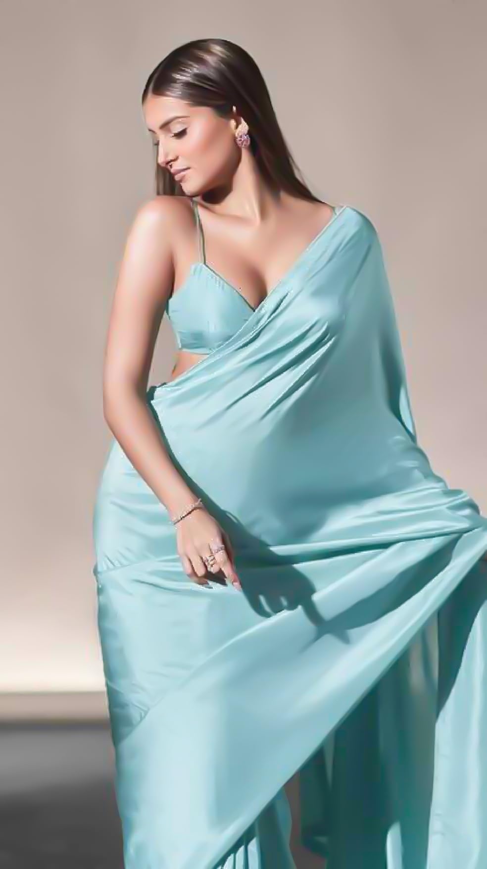 FABIAN FASHION Women Satin Silk Saree - Image 5