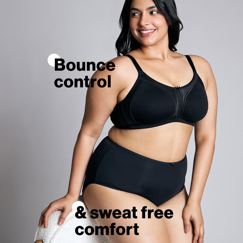 NYKD Wireless Cotton Bra - Black - Image 2