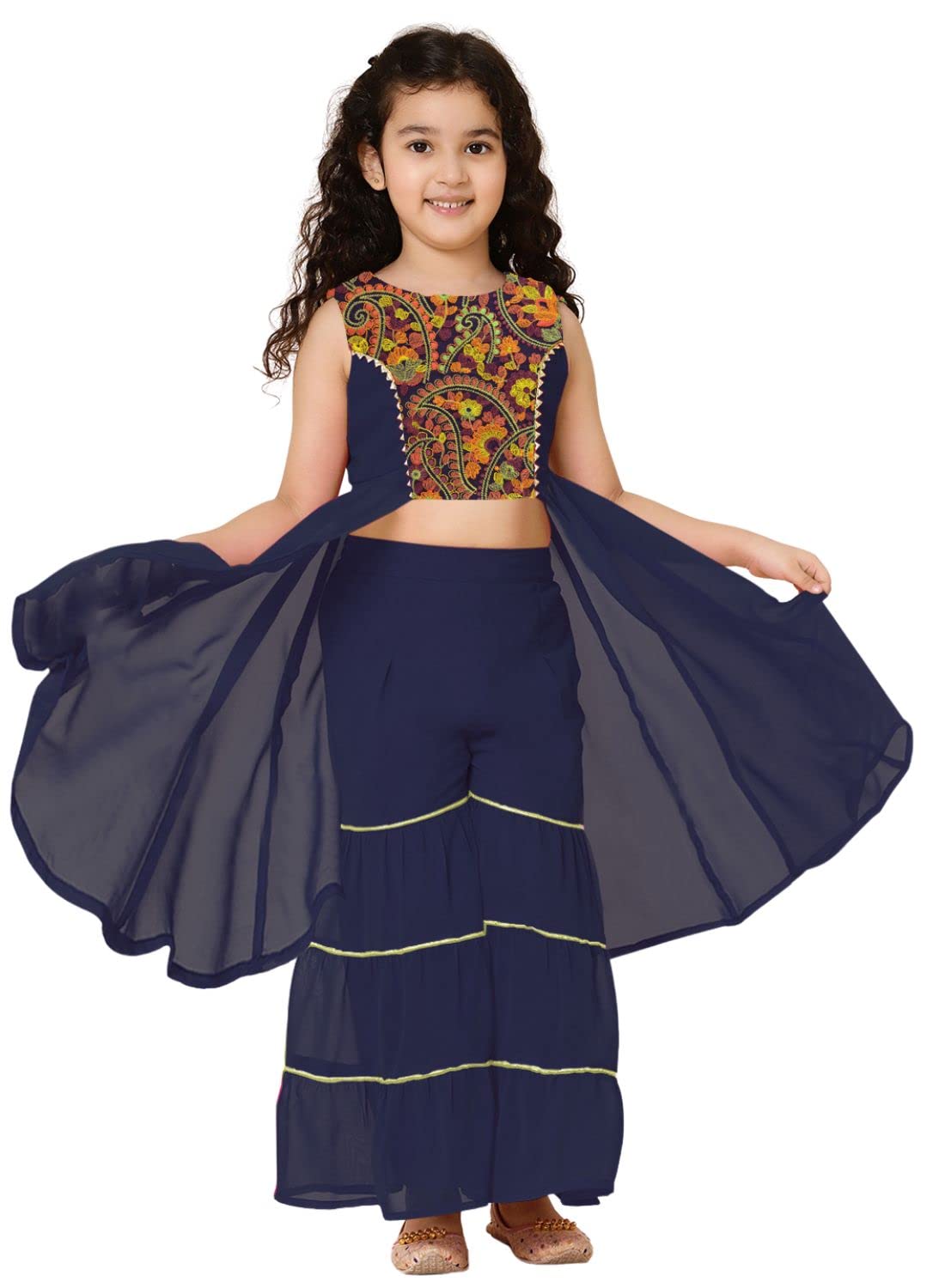 A.T.U.N. Girls Ethnic Sharara Set