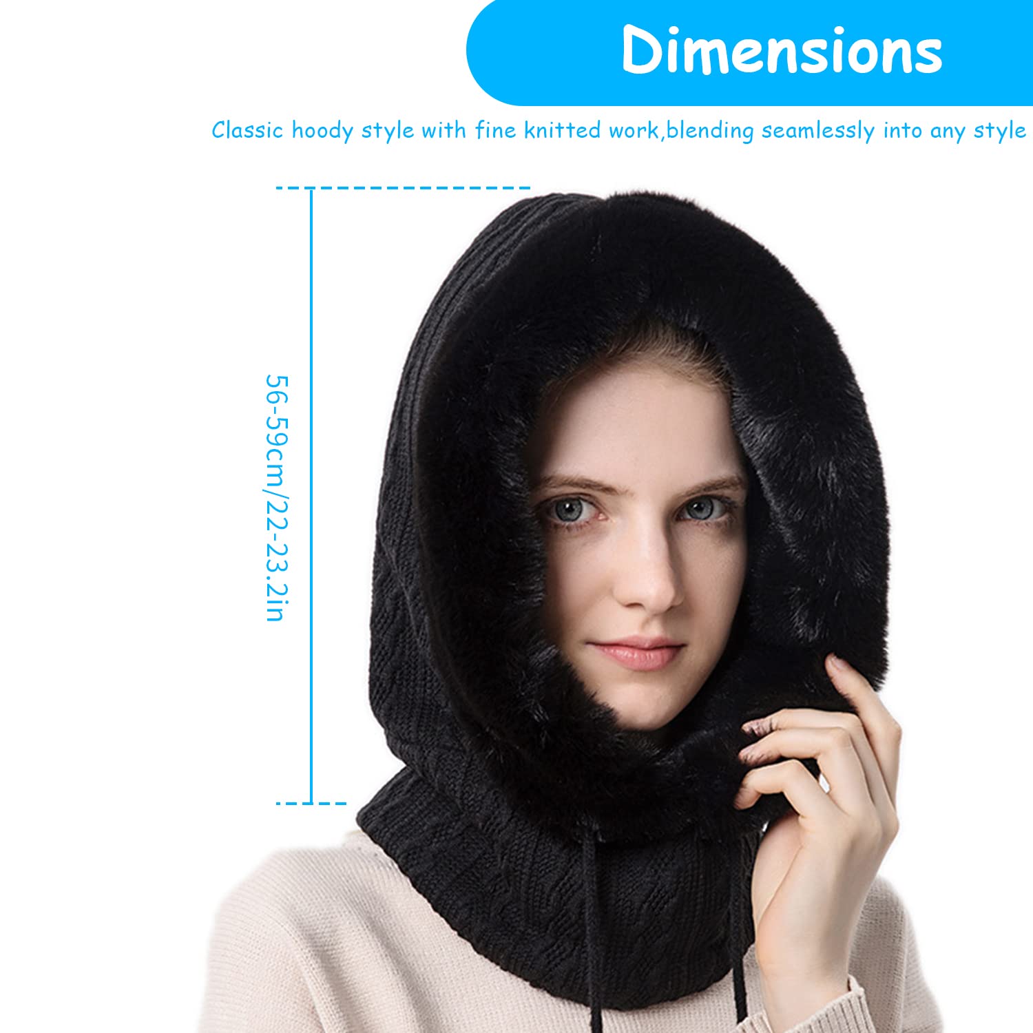 PALAY Winter Cap for Women with Hood Scarf & Mask - Image 2
