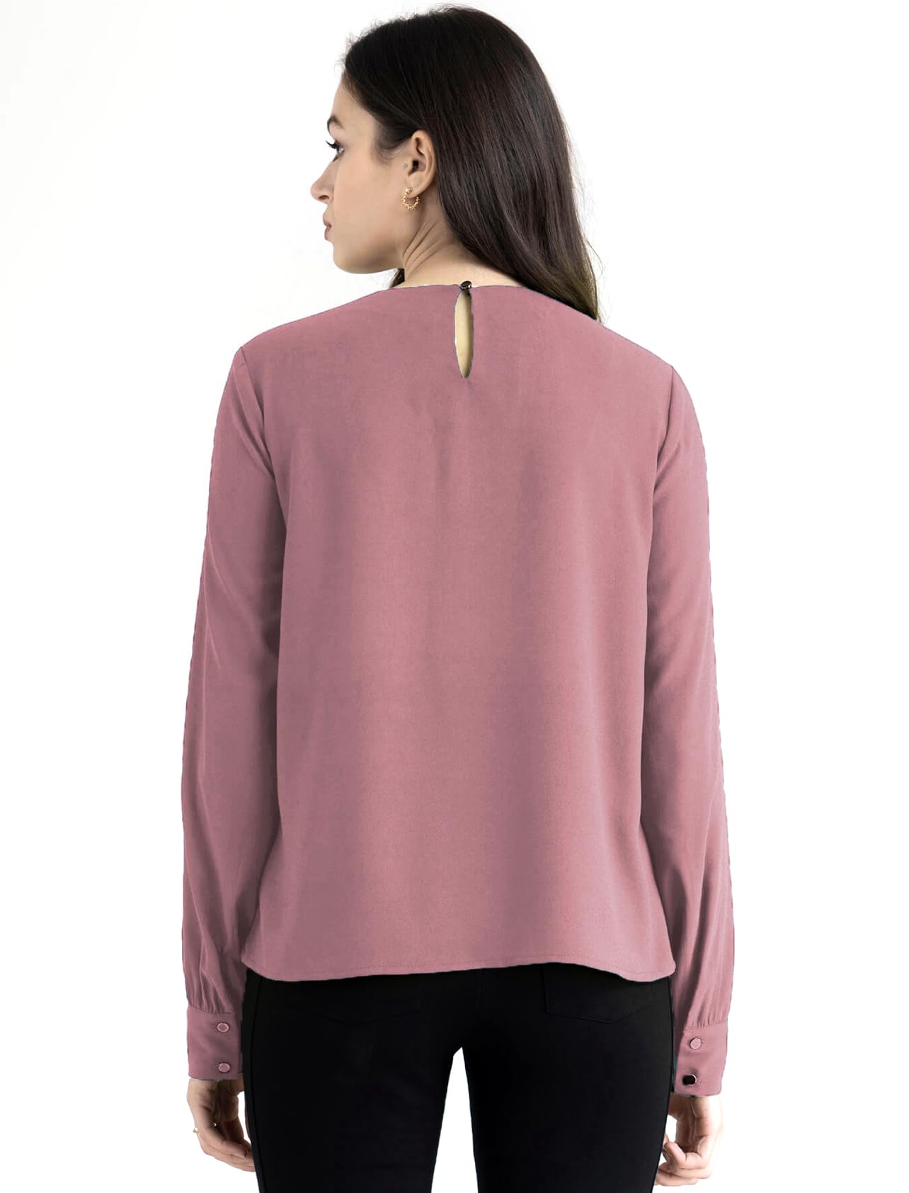Mirana Women's Crew Neck Top - Pink, Maroon, Dark Blue & Lavender - Image 2