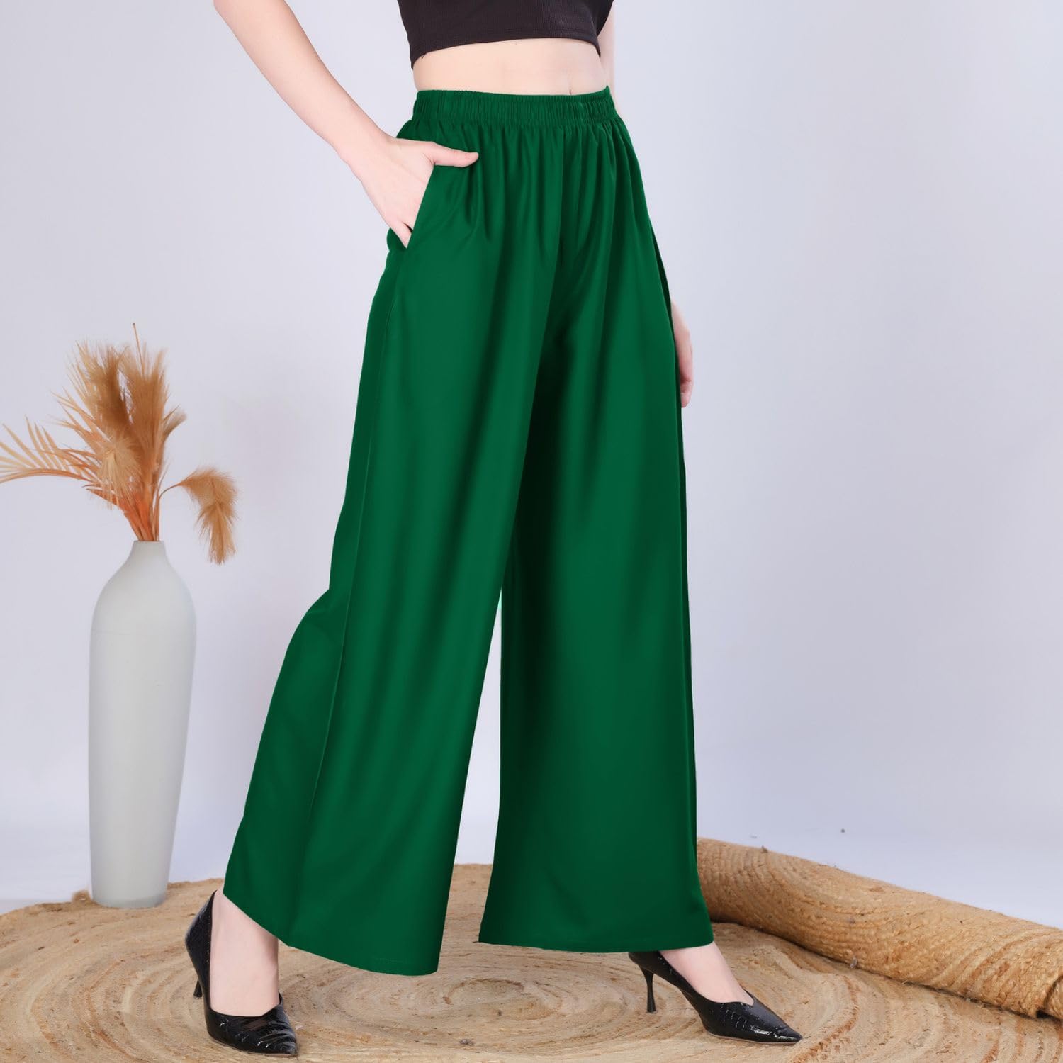 VIVIKA Palazzo for Women - Rayon Flared Ethnic - Image 2