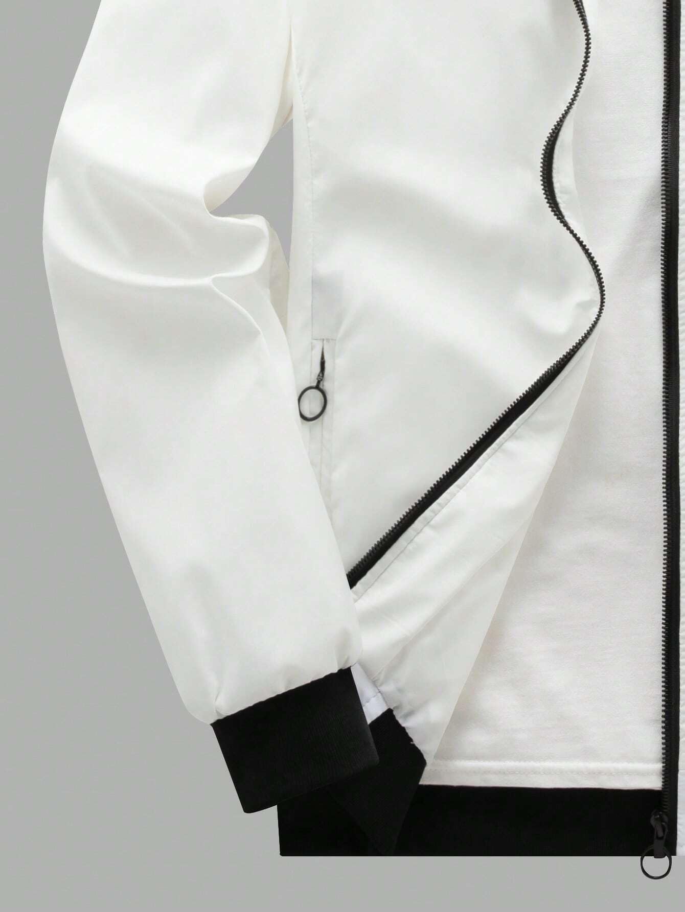 JVX Men's White Bomber Jacket - Image 5