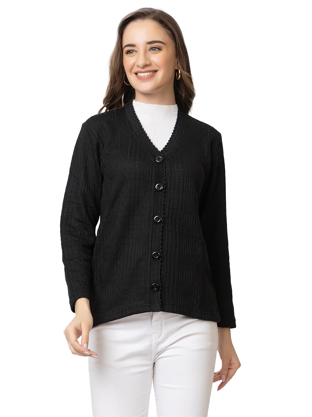 Dadu Dayal Women's Warm Woolen Cardigan