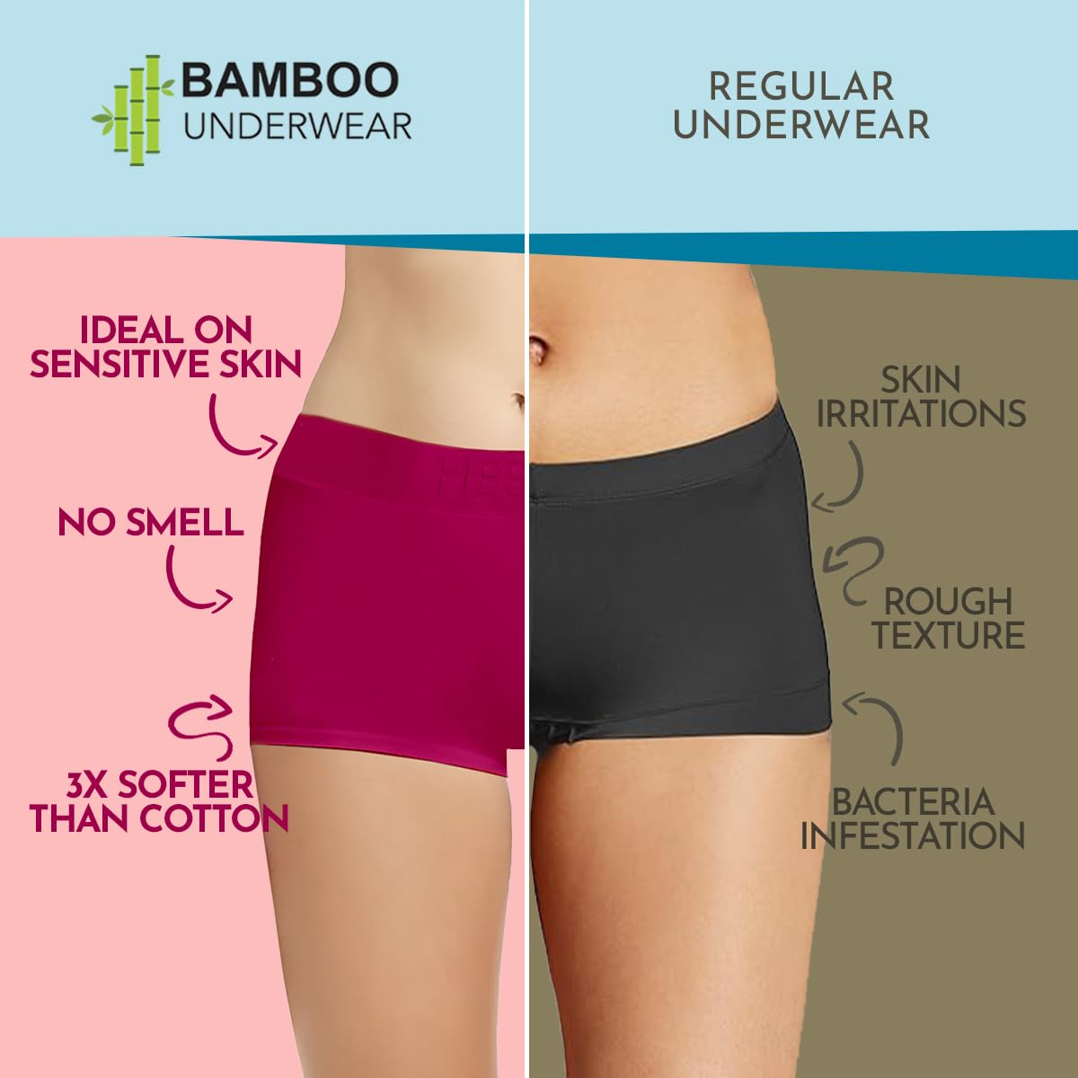 HEELIUM Bamboo Boyshorts for Women - Image 2