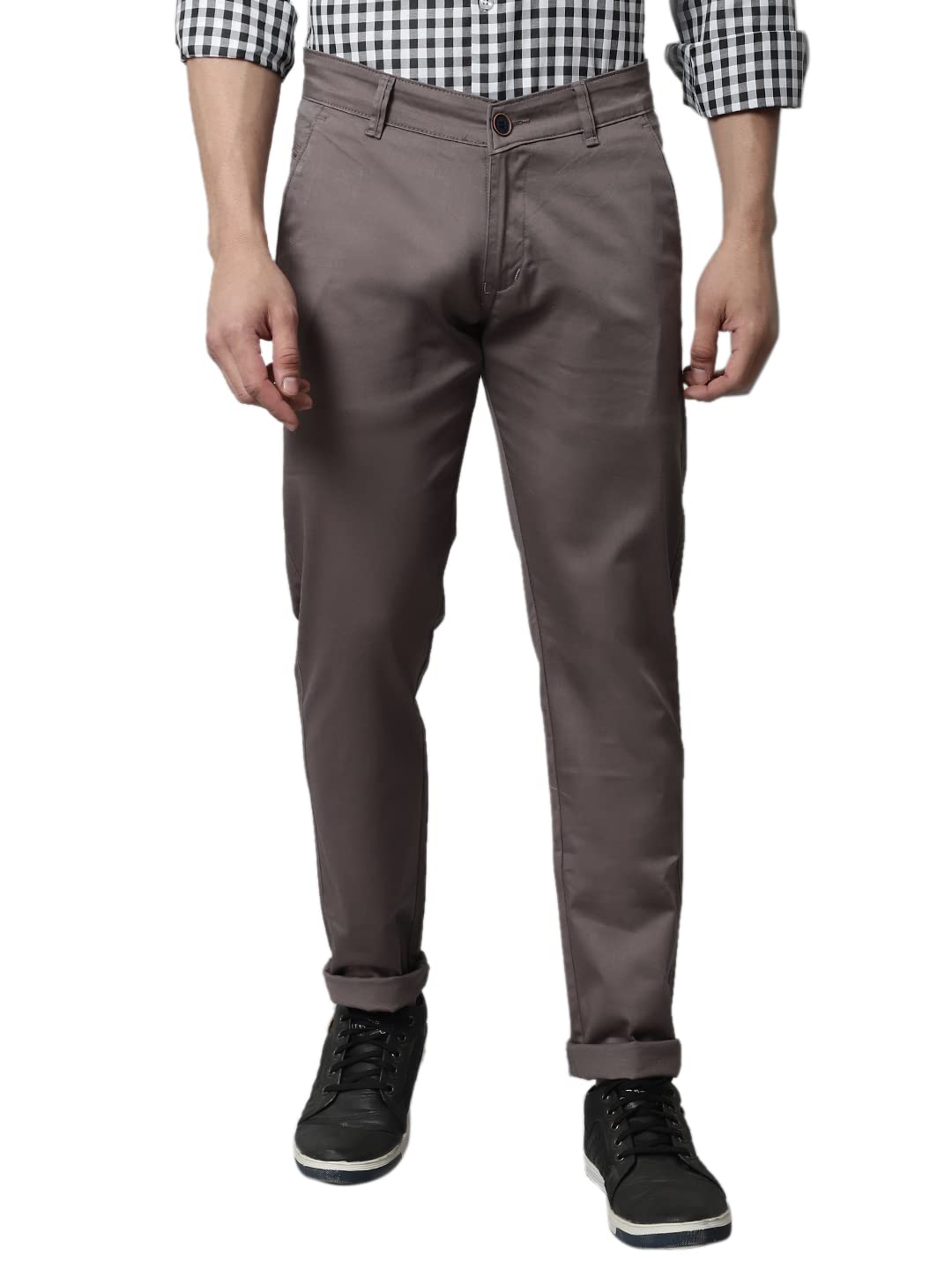 Majestic Man Grey Casual Trousers for Men