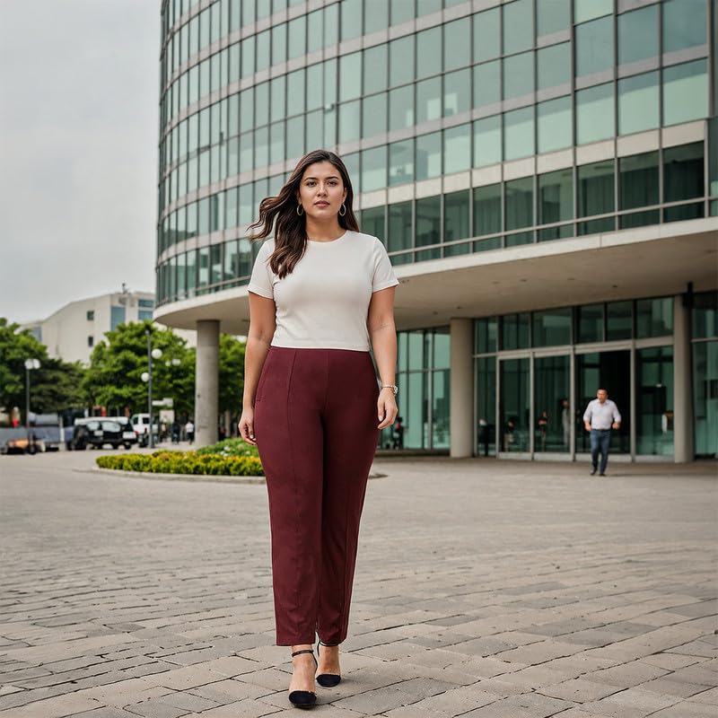 BlissClub Women Straight High Rise Pants - Image 2