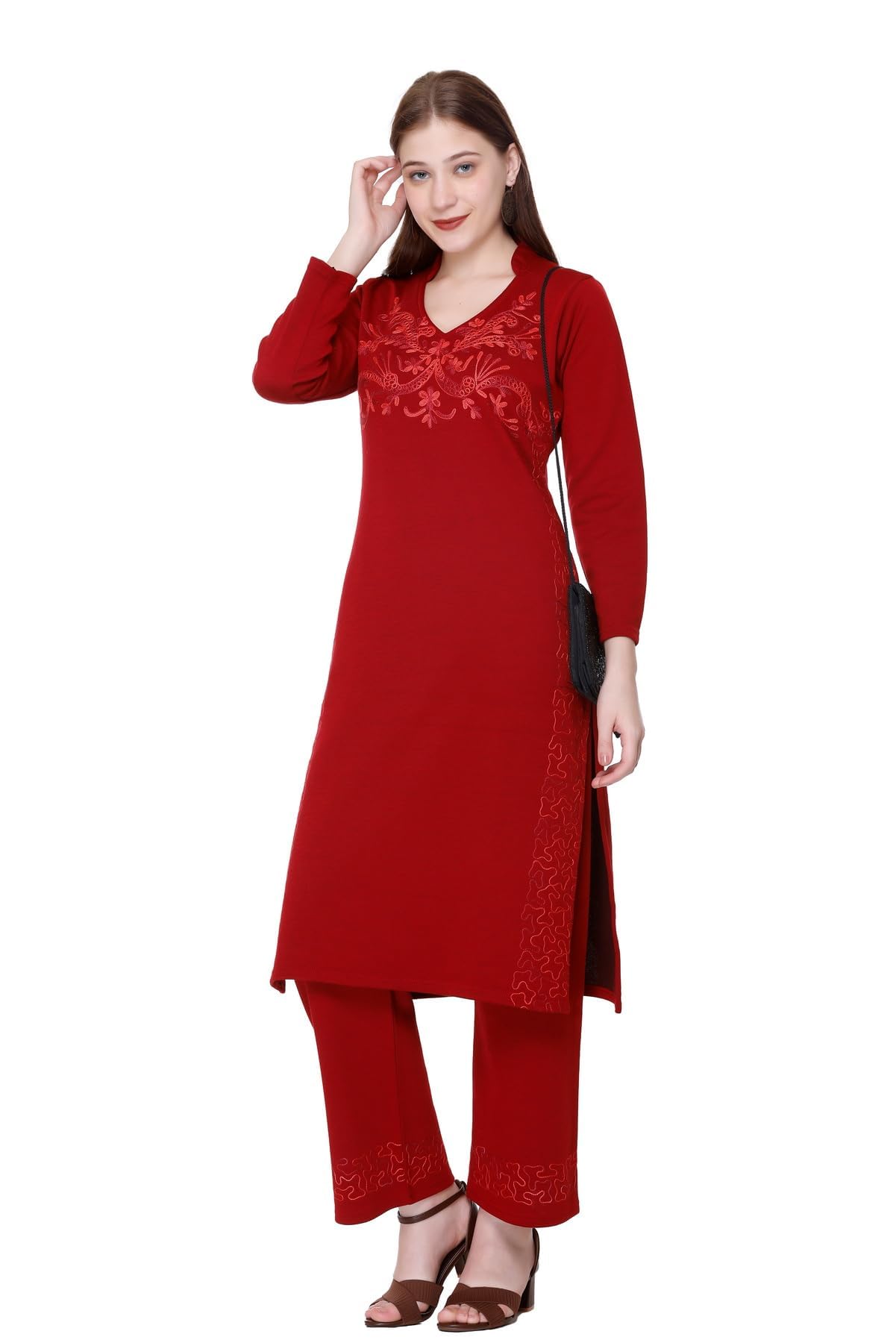 Rosary Woolen Winter Kurta Set for Women