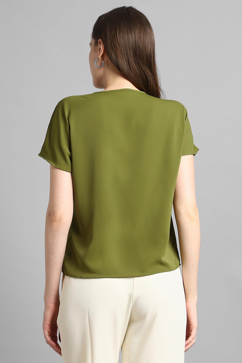 Van Heusen Olive T-Shirt for Women - Image 3