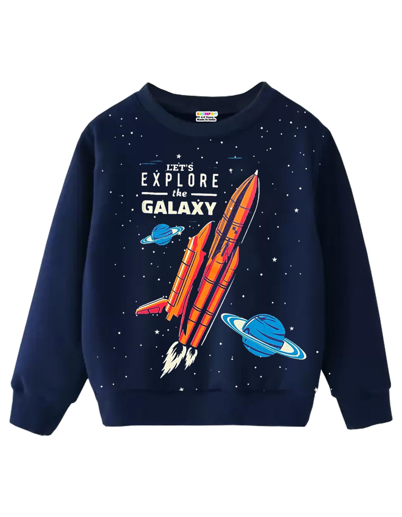 Kuchipoo Multi-Colored Cotton Blend Sweatshirt for Boys