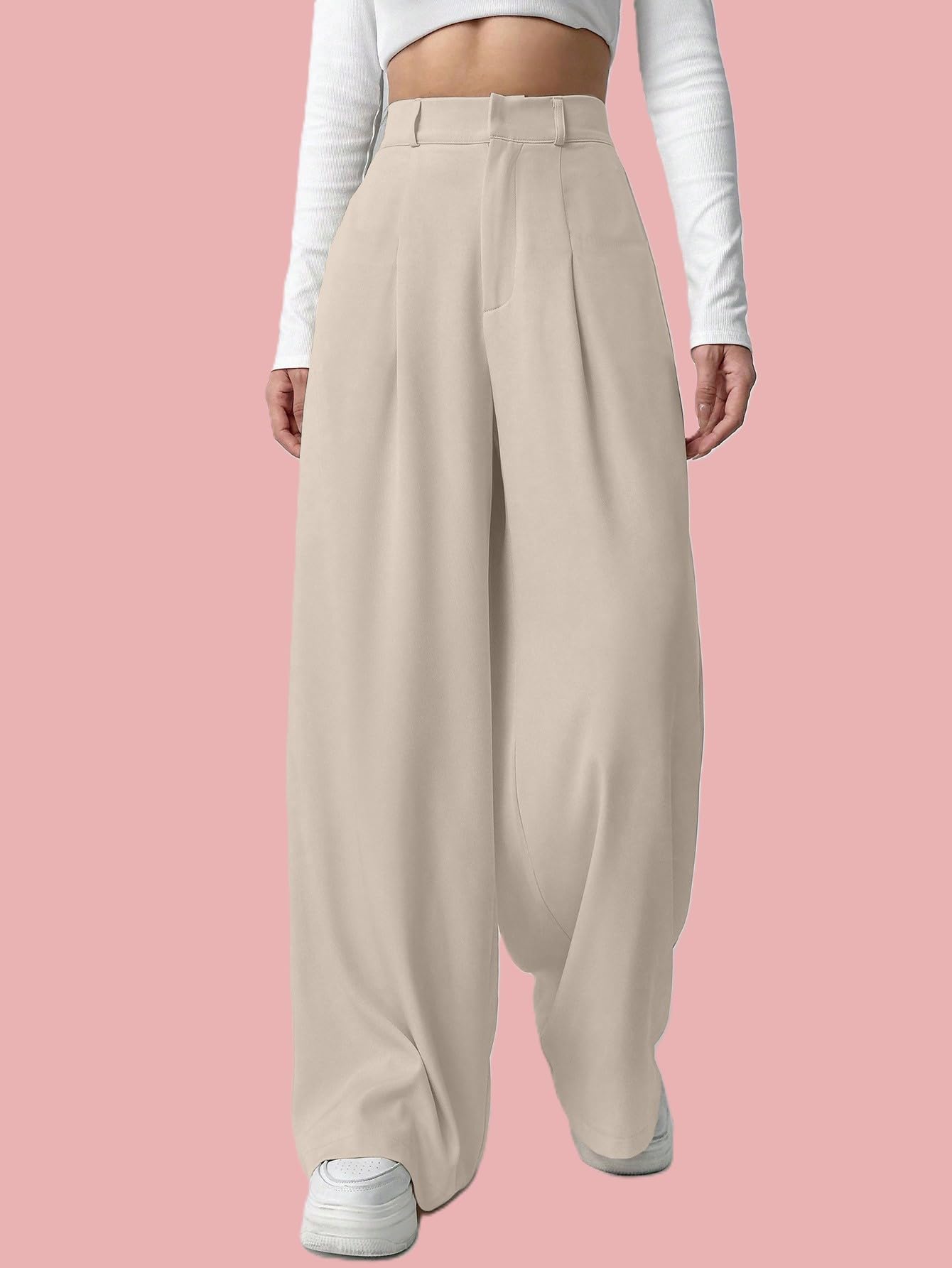 Aahwan OffWhite High Waist Trouser for Women - Image 5