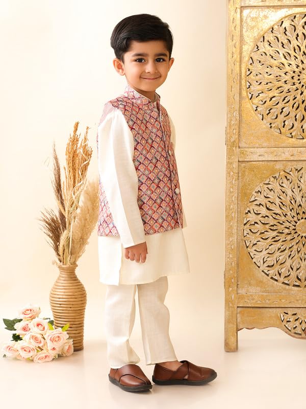 superminis Boys Cotton Printed Kurta Pyjama Set - Image 4