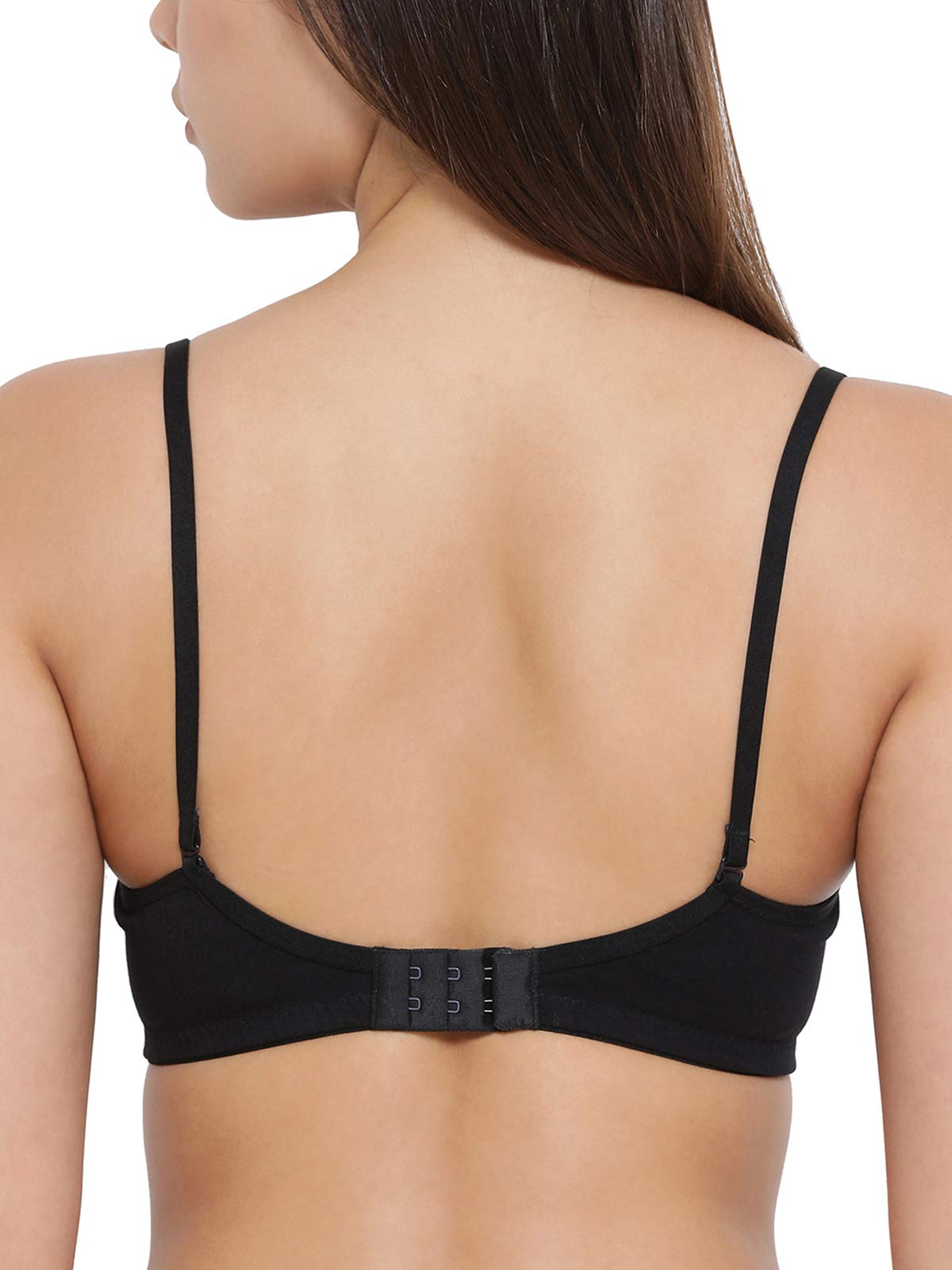 Clovia Women's Cotton Spandex Padded Bra - Black - Image 2