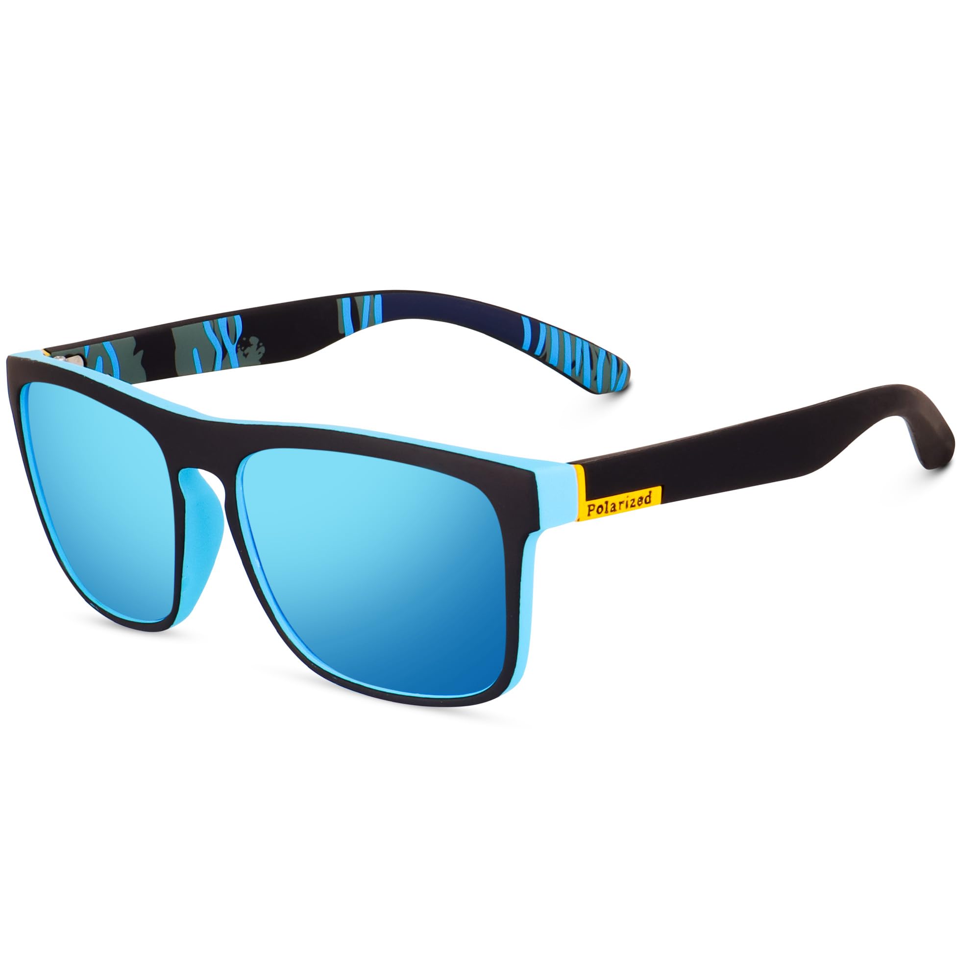 Dervin Retro Square Polarized Sunglasses - Blue - Image 2
