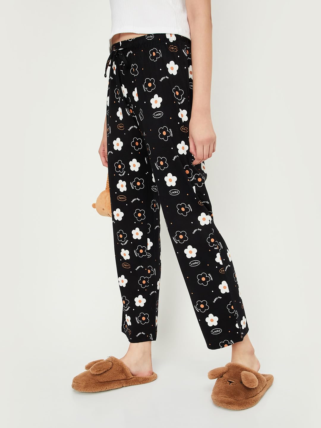 Max Women's Printed Elasticated Pyjamas - Black - Image 2