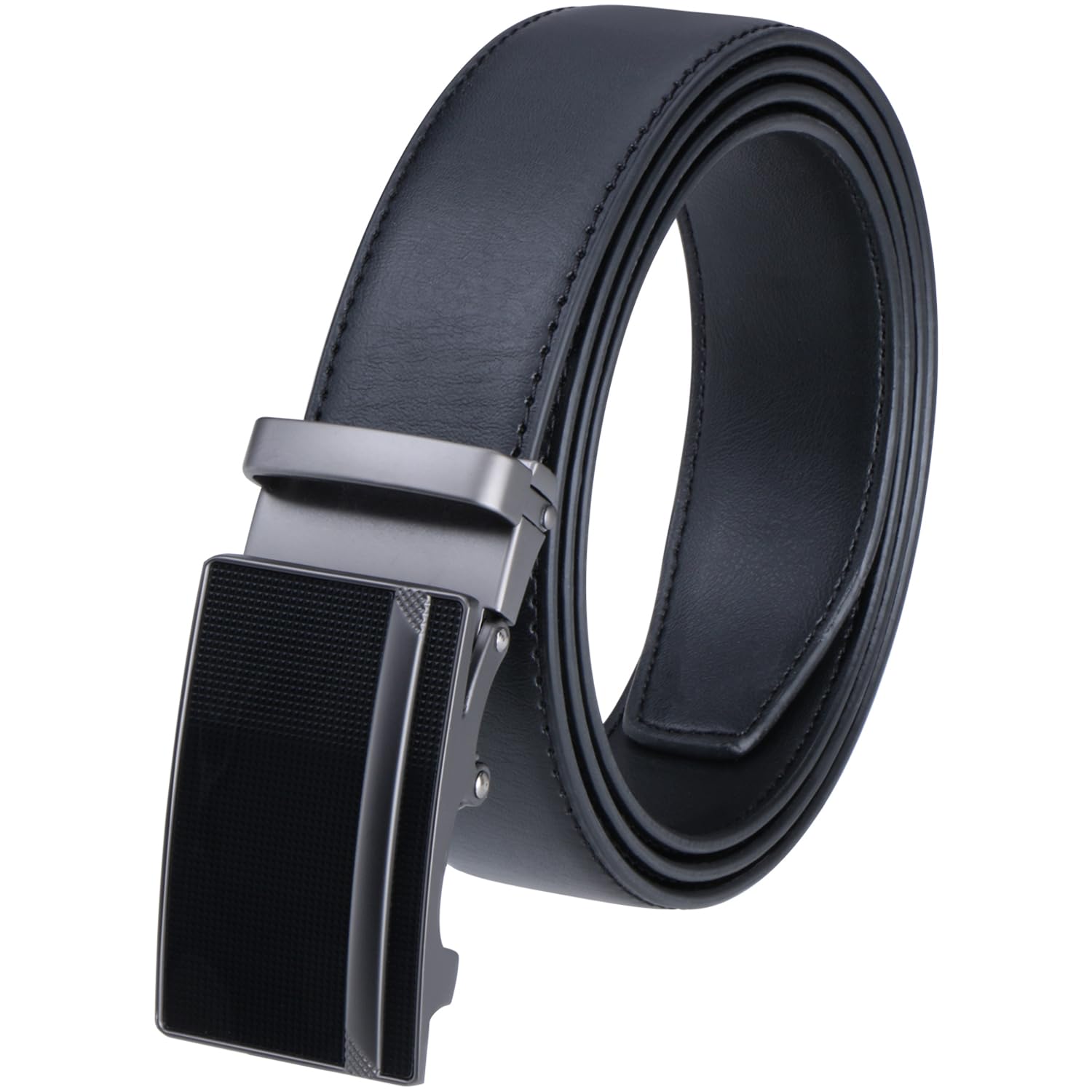 Labnoft Men's Auto-Lock PU Leather Belt - Black