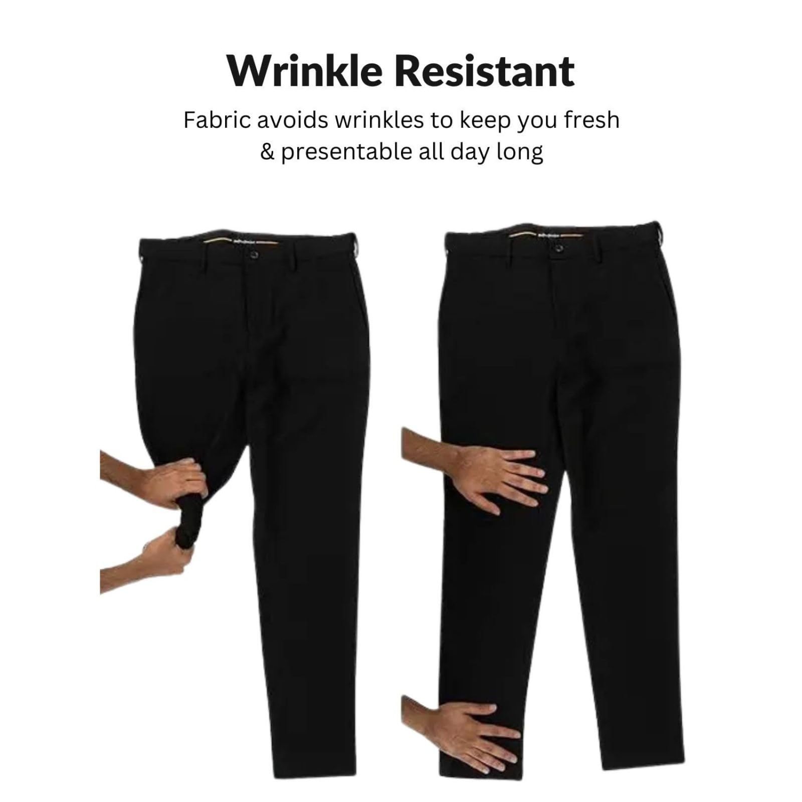 GarbGlide Men's Formal Trousers - Black - Image 5