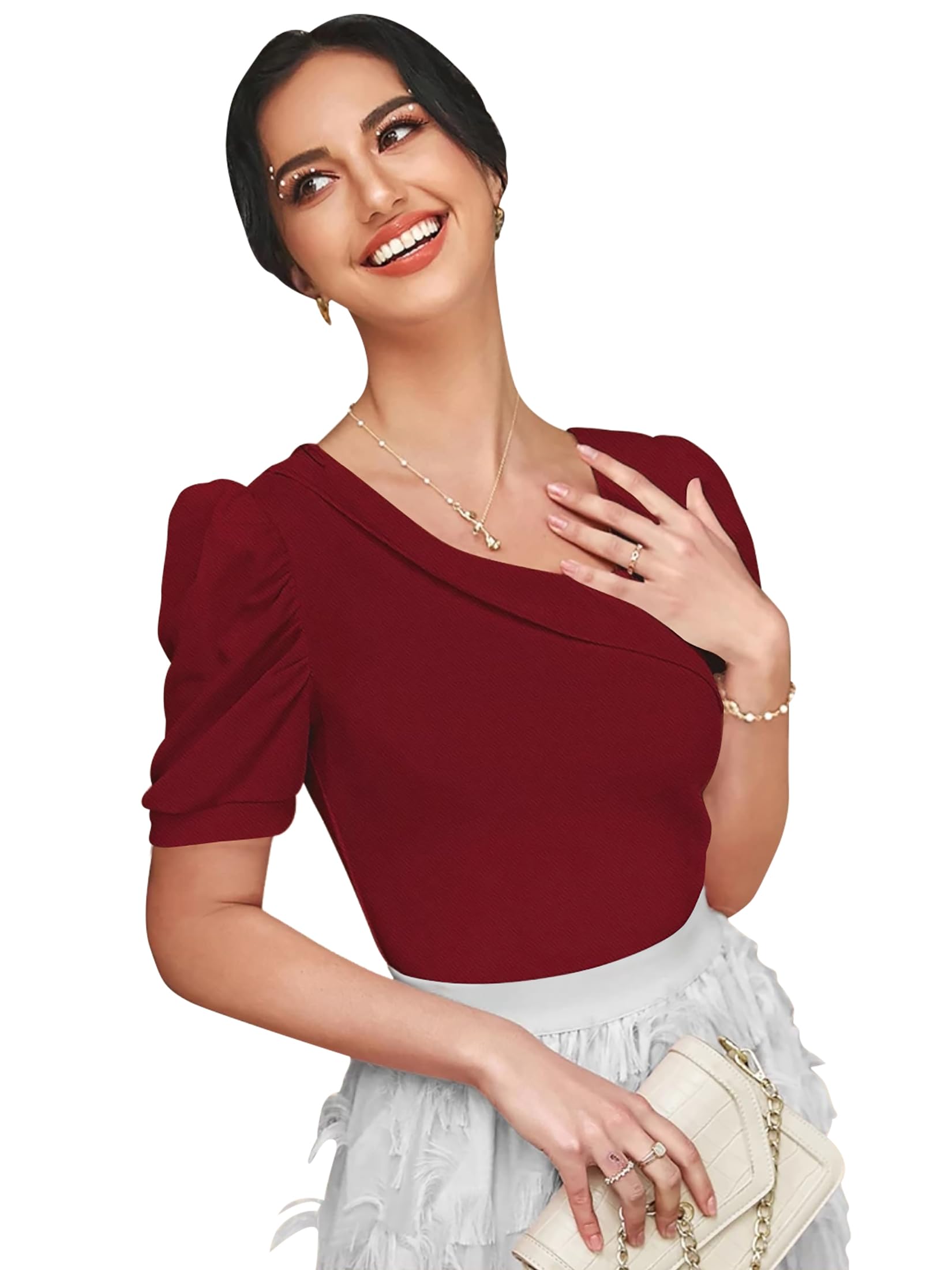 Dream Beauty Women's Tee Top - Maroon - Image 2