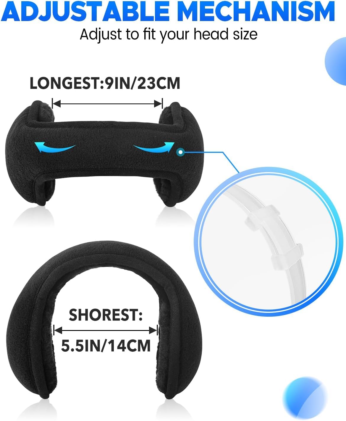 NORTHWIND Behind The Head Winter Earmuffs - Black - Image 5