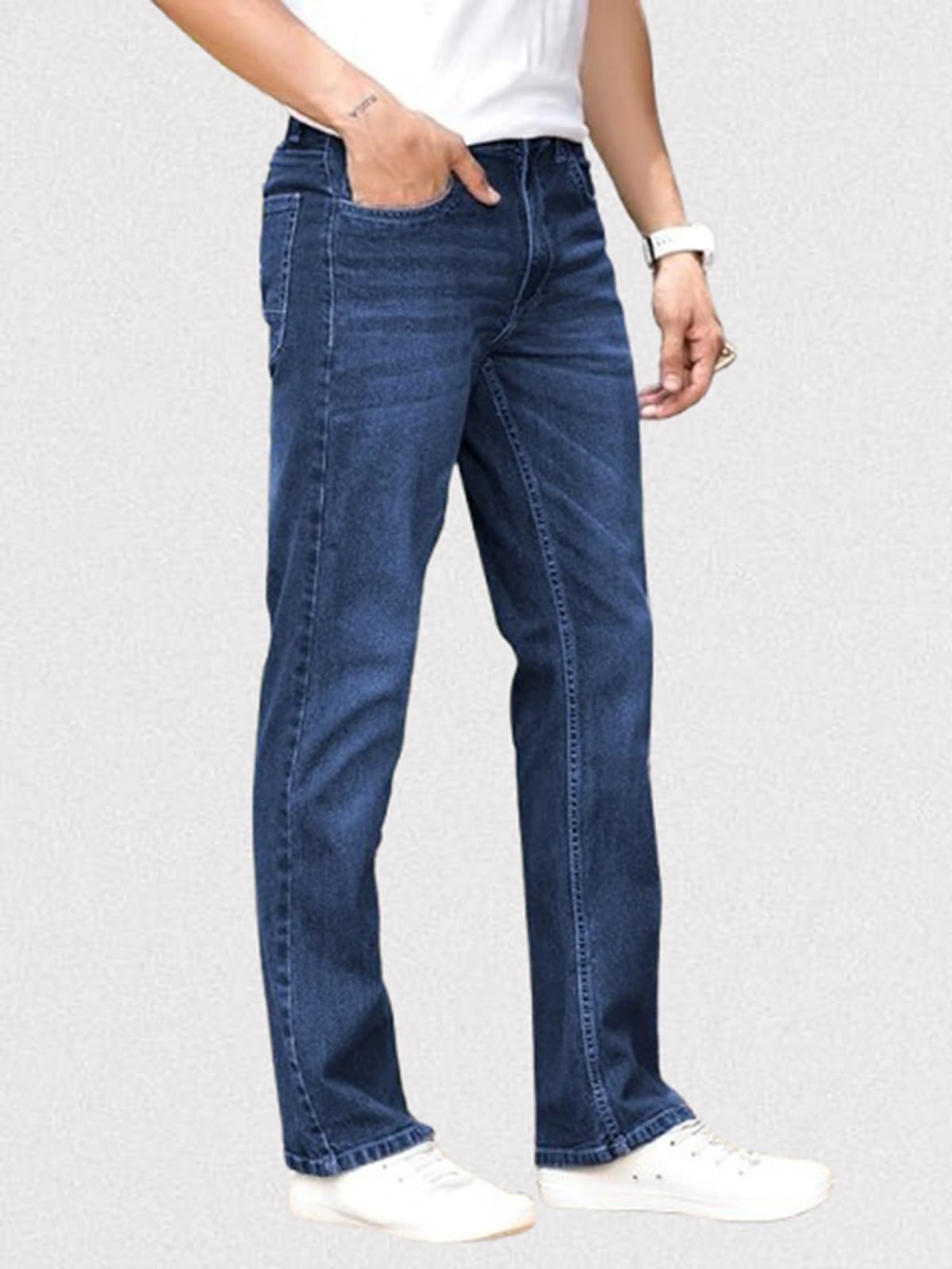 Ben Martin Men's Stretchable Jeans - Dark Blue - Image 3